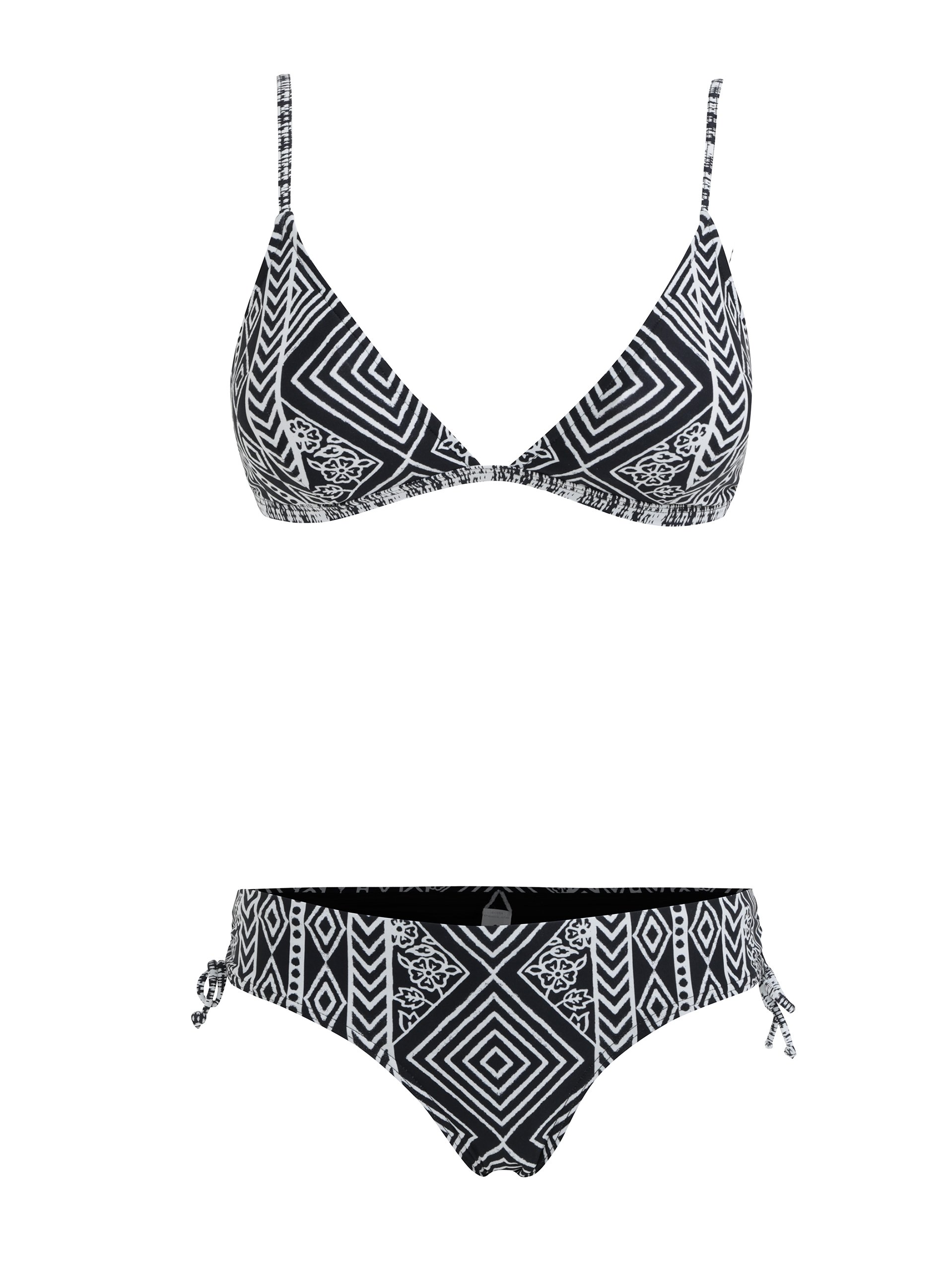 Bílo-černé dámské vzorované dvoudílné plavky Rip Curl