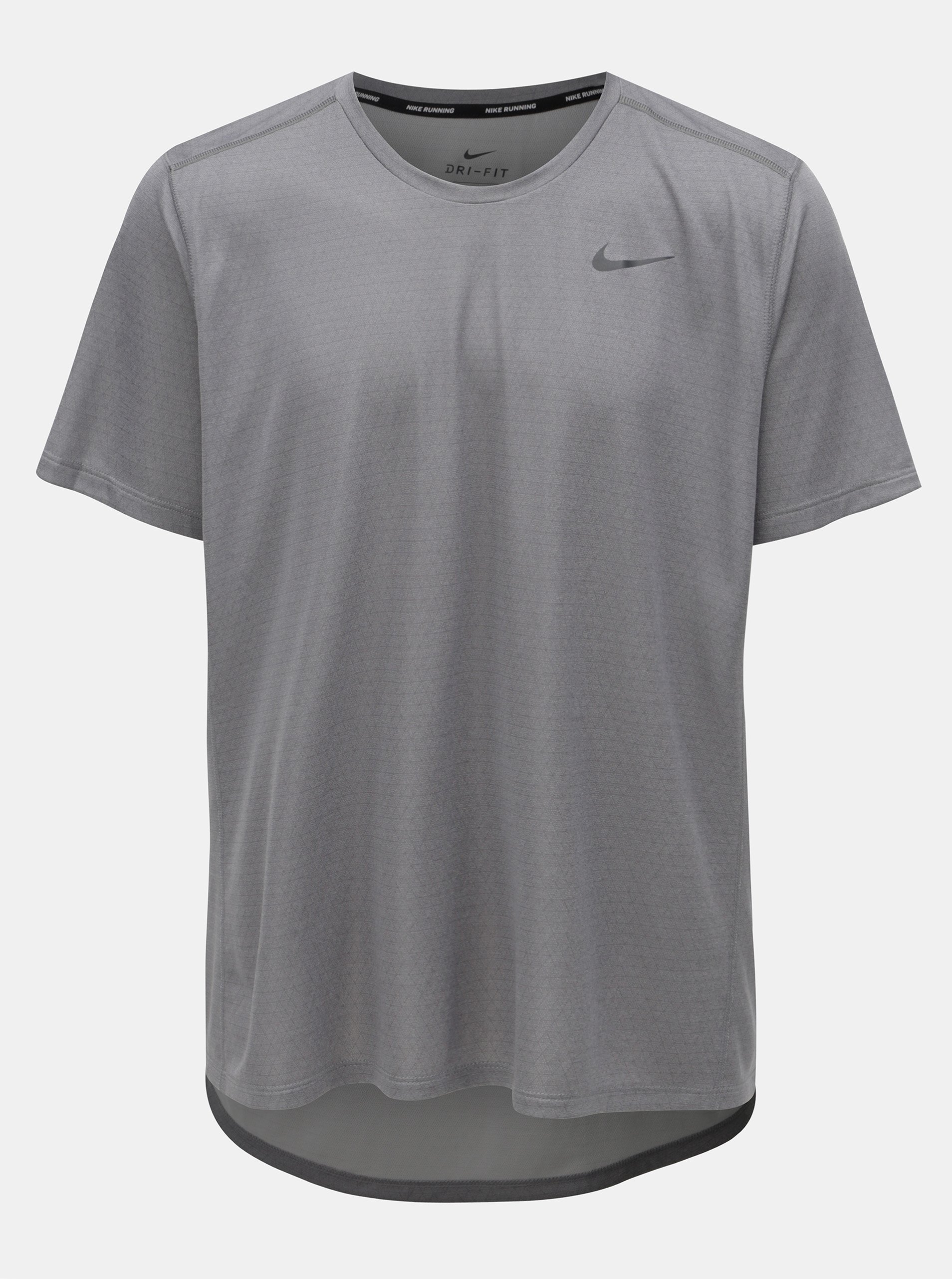 Šedé pánské funkční tričko s krátkým rukávem Nike