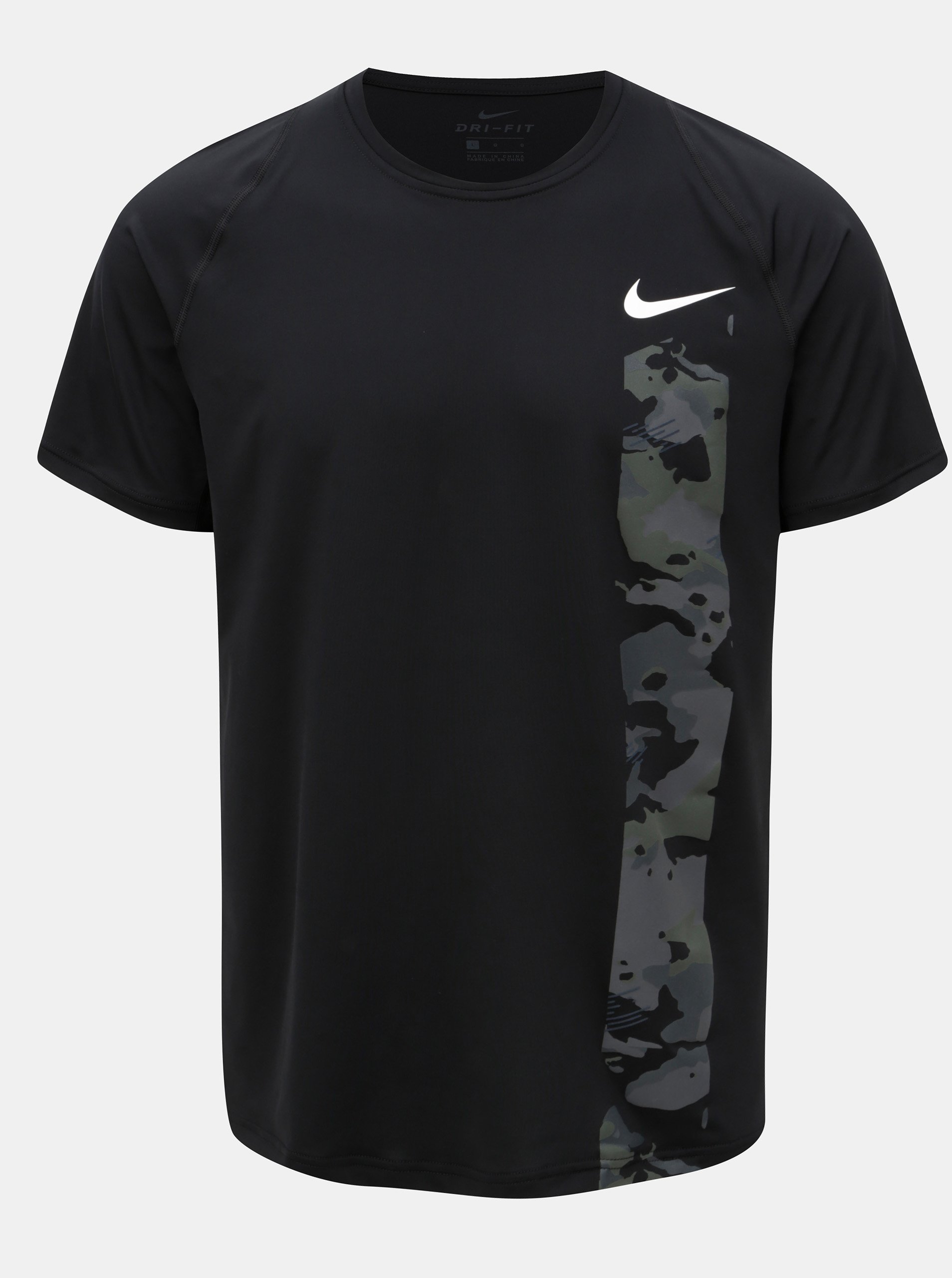 Černé pánské funkční slim fit tričko s potiskem Nike
