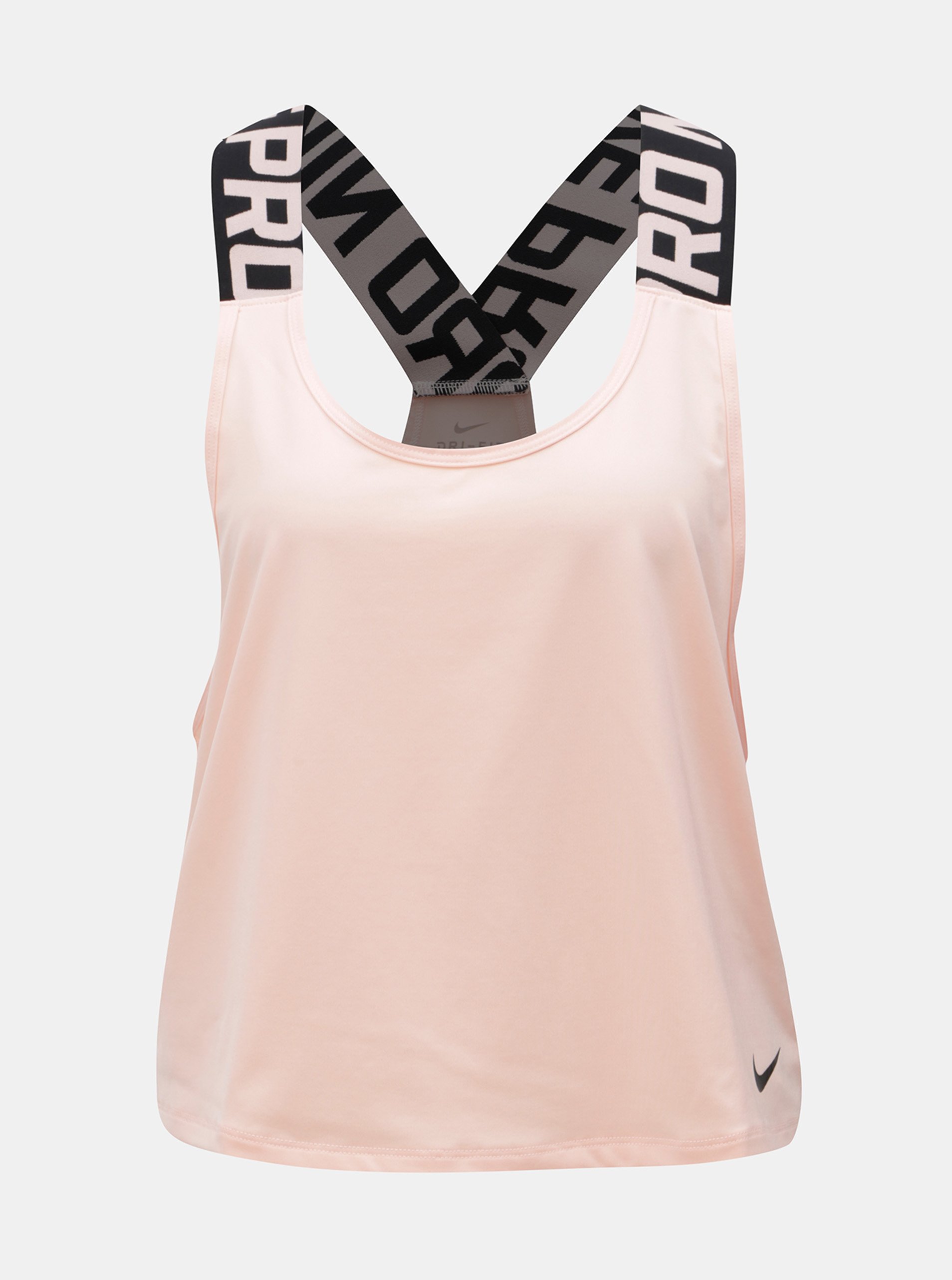 Meruňkové dámské krátké funkční tílko Nike Pro Intertwist
