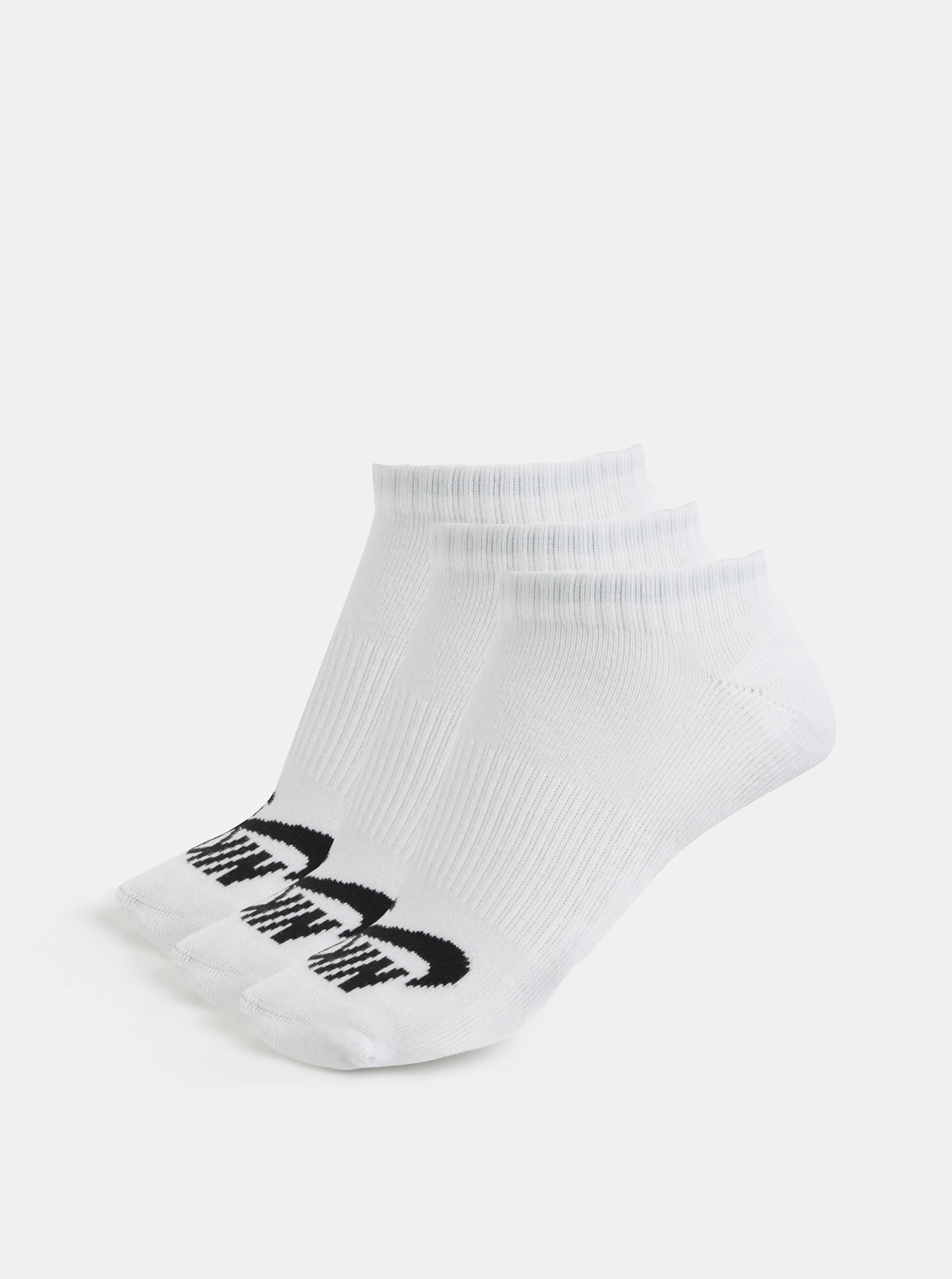 Sada tří párů kotníkových unisex ponožek v bílé barvě Nike SB