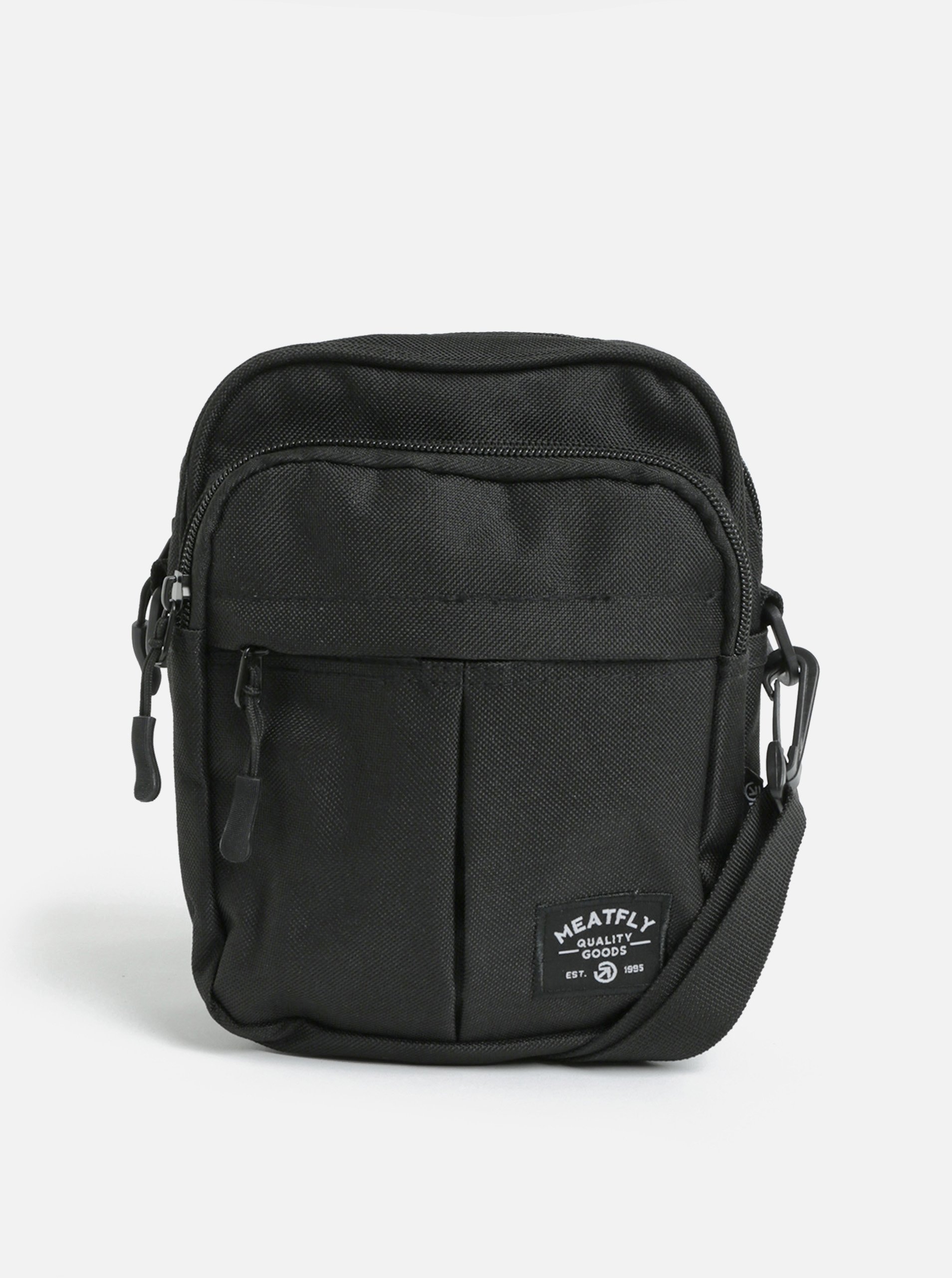 Černá crossbody taška s nášivkou Meatfly Hardy