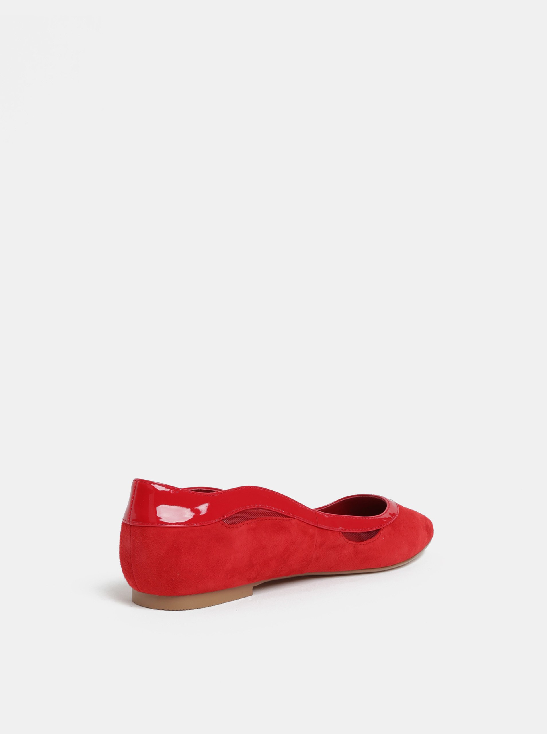 Balerini Rosii Din Piele Intoarsa Dune London Zoot Ro