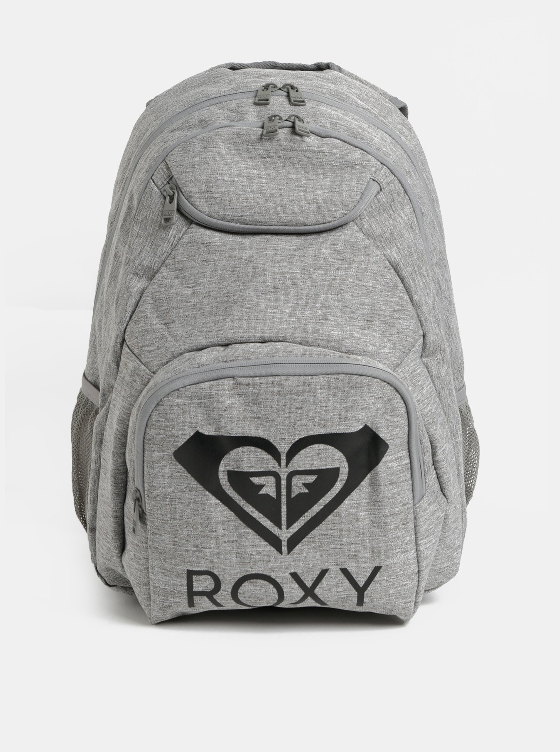 Šedý žíhaný batoh Roxy Feel happy