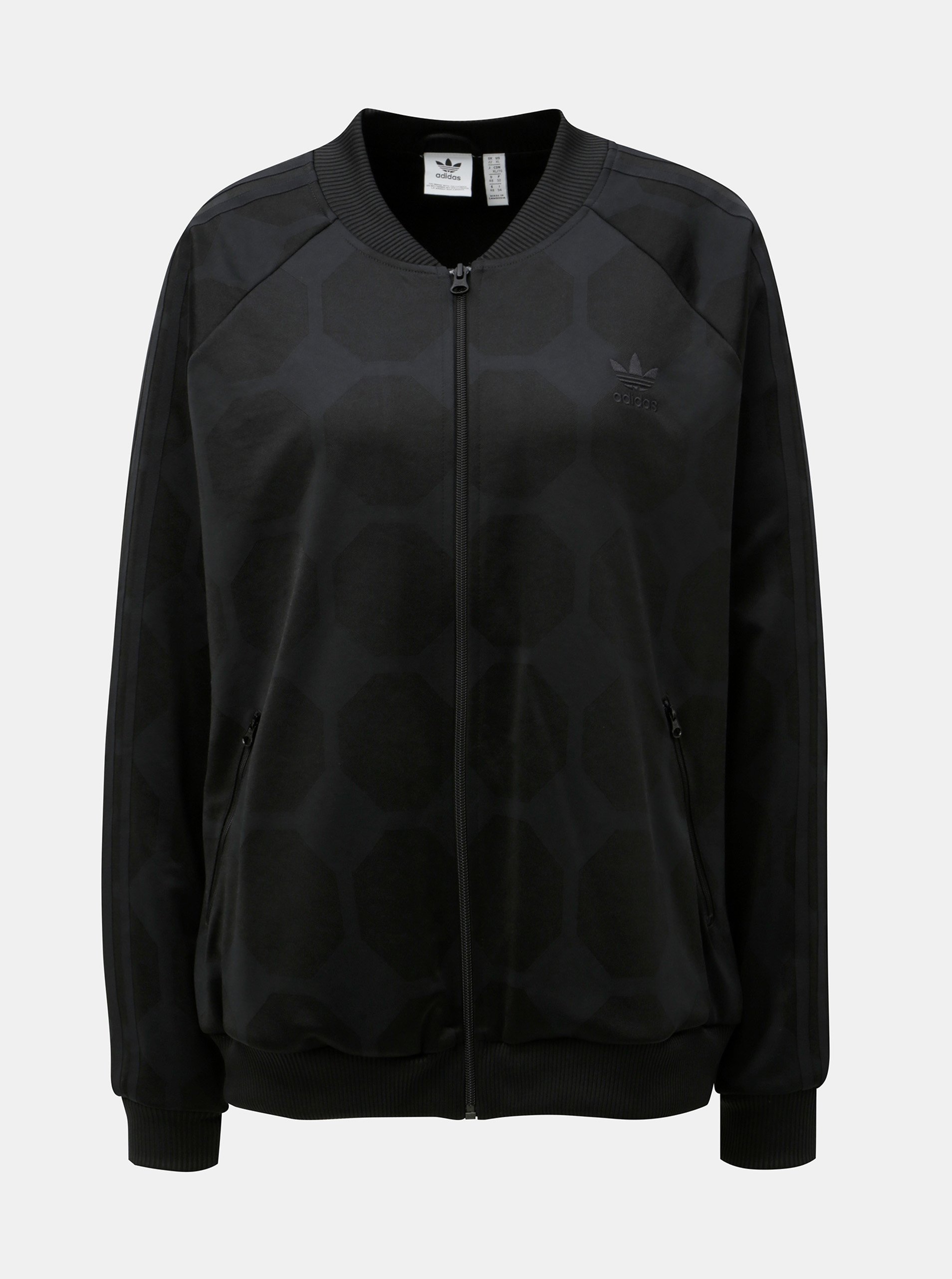 Černá mikina s fotbalovým vzorem adidas Originals
