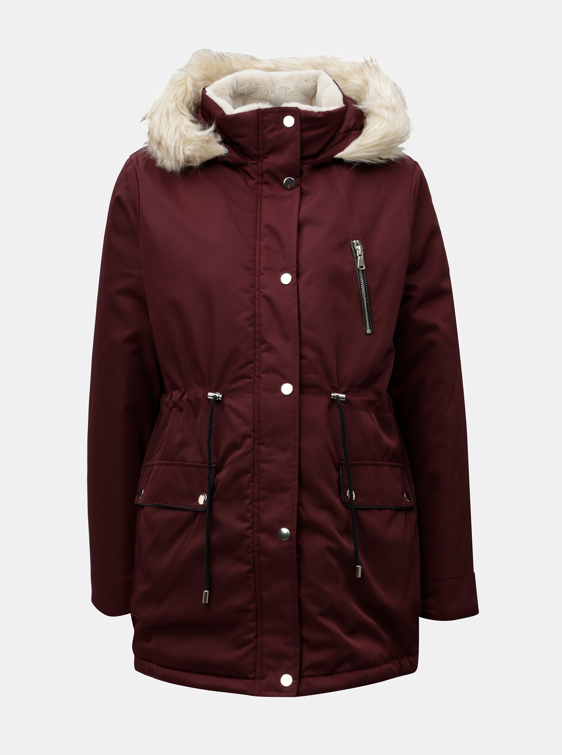 Vínová těhotenská parka Dorothy Perkins Maternity