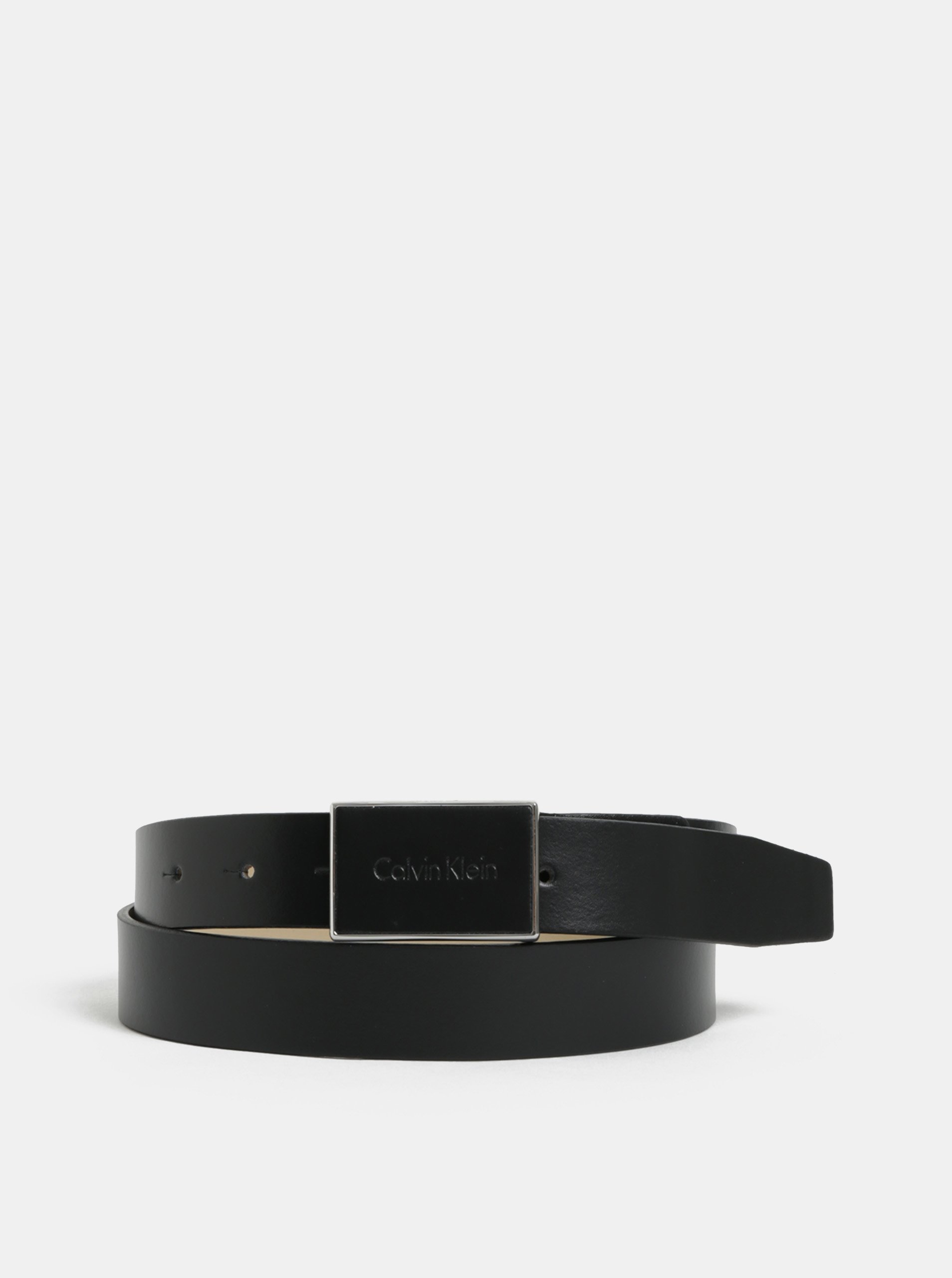 Černý pánský kožený pásek Calvin Klein Jeans
