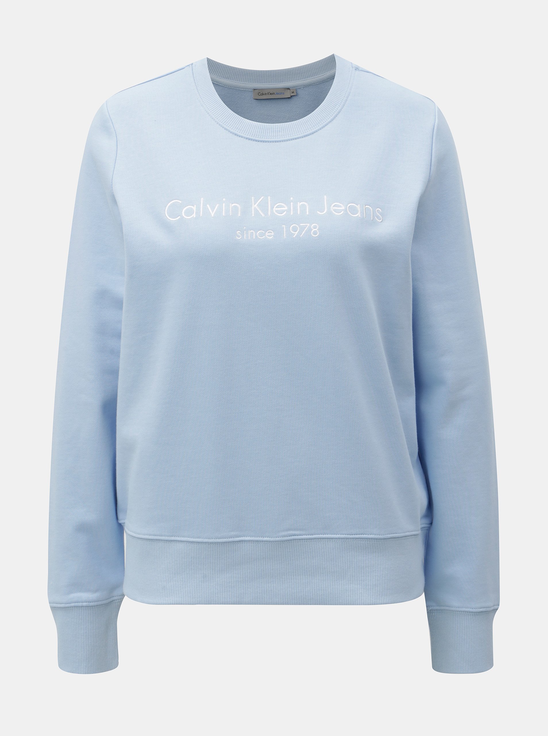 Modrá dámská mikina s výšivkou Calvin Klein Jeans