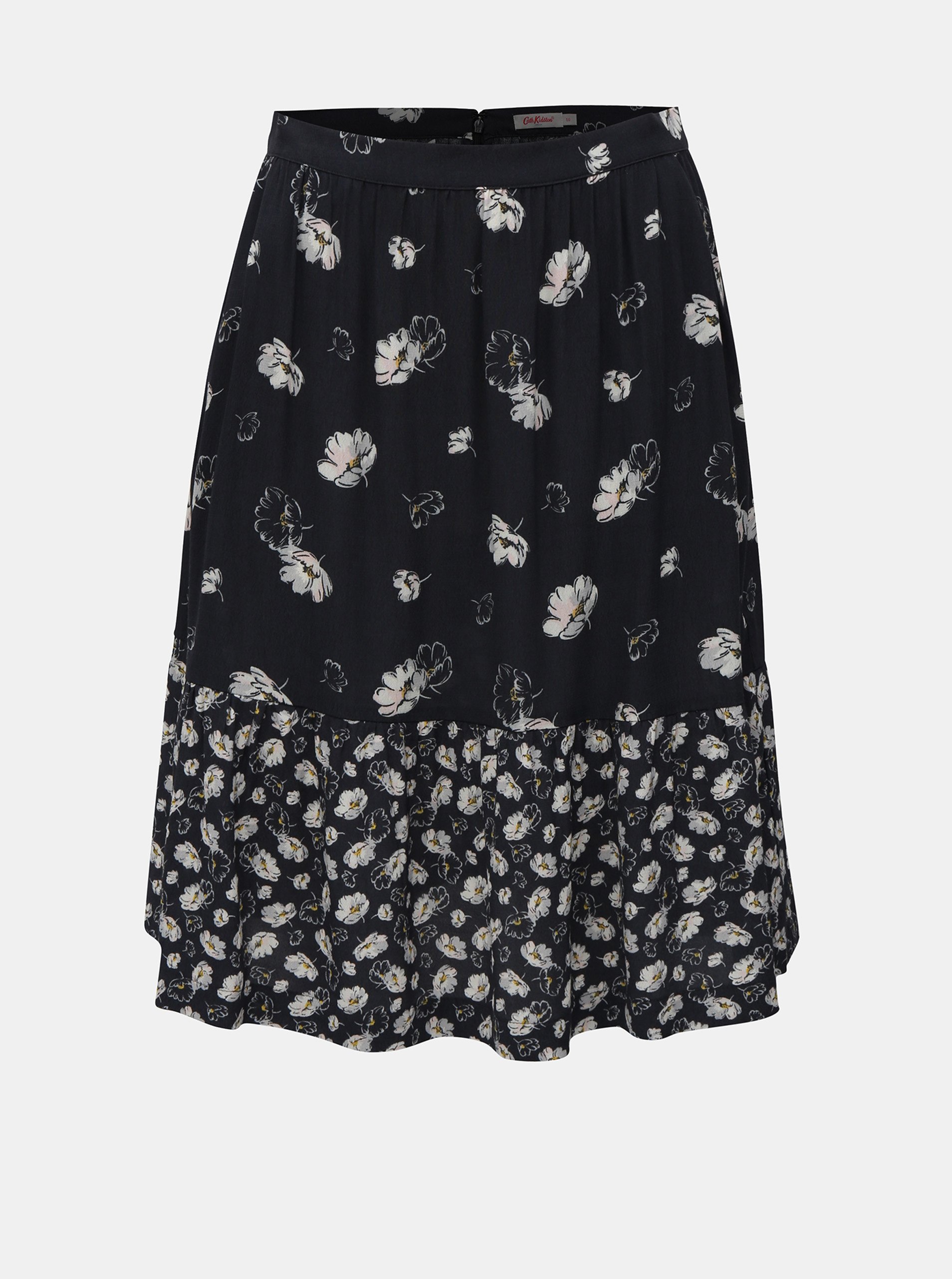 Tmavě modrá dámská květovaná sukně Cath Kidston