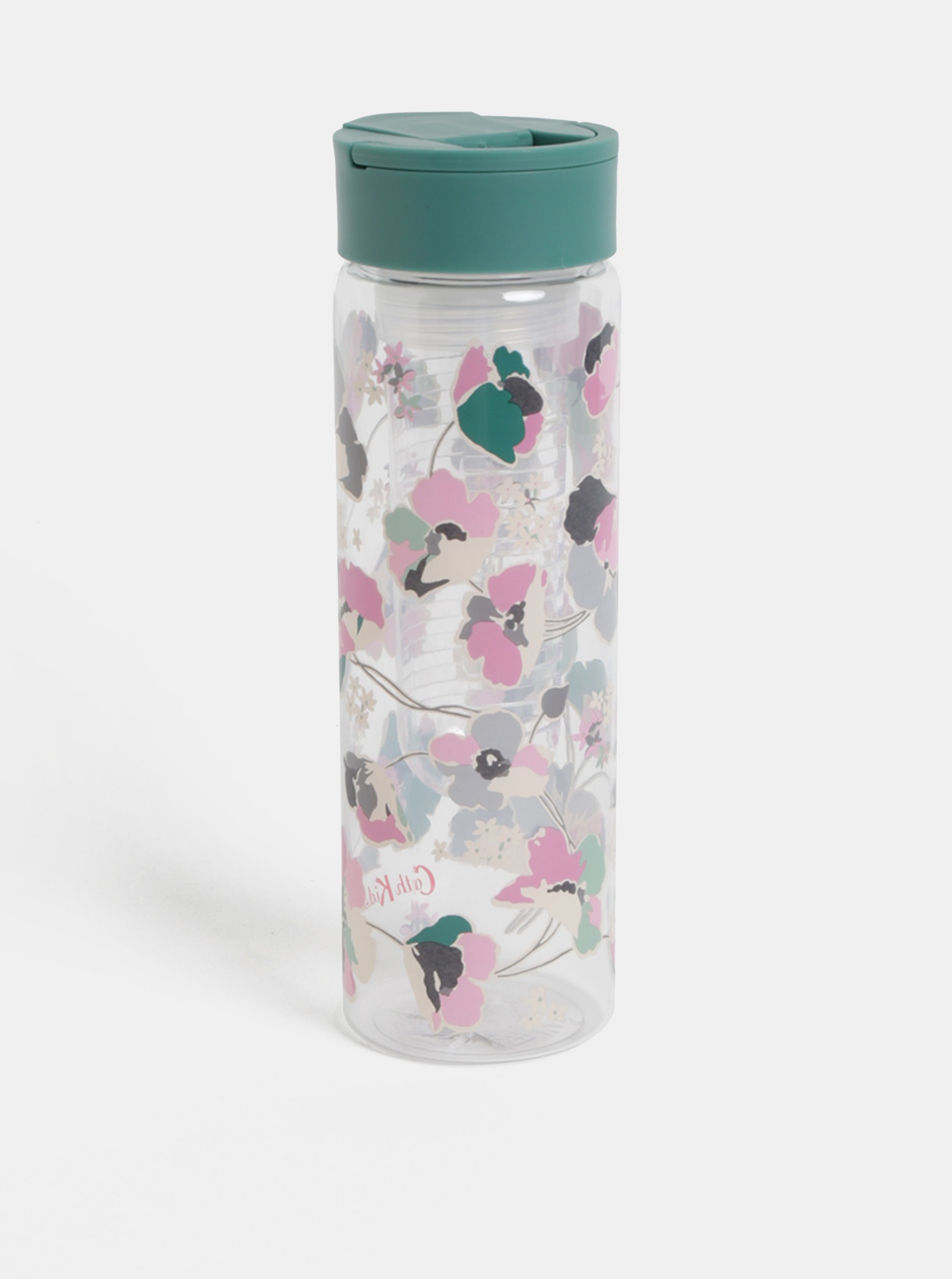 Plastová láhev s filtrem na ovoce a zeleným víčkem Cath Kidston 700 ml
