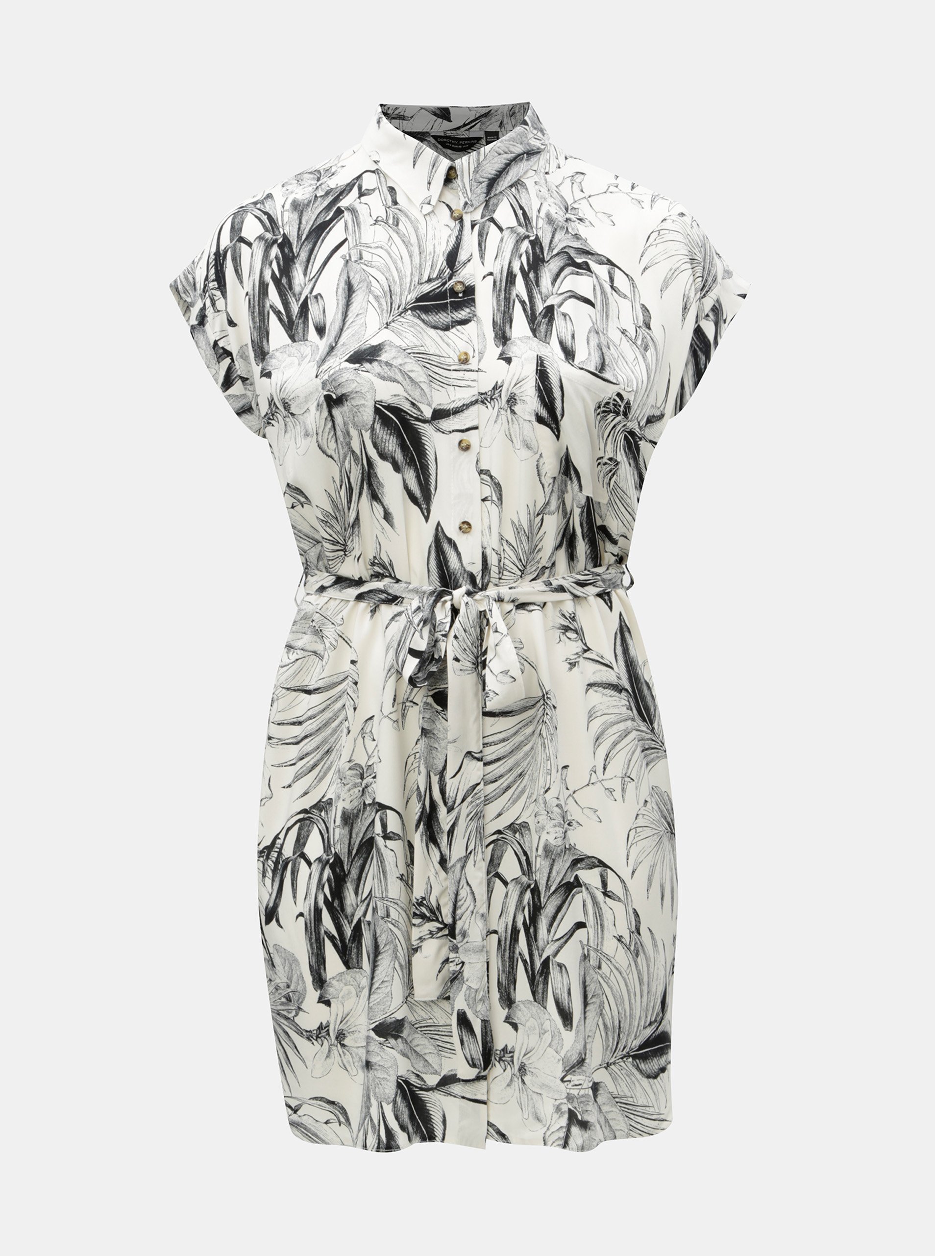 Černo-bílé vzorované košilové šaty Dorothy Perkins Curve