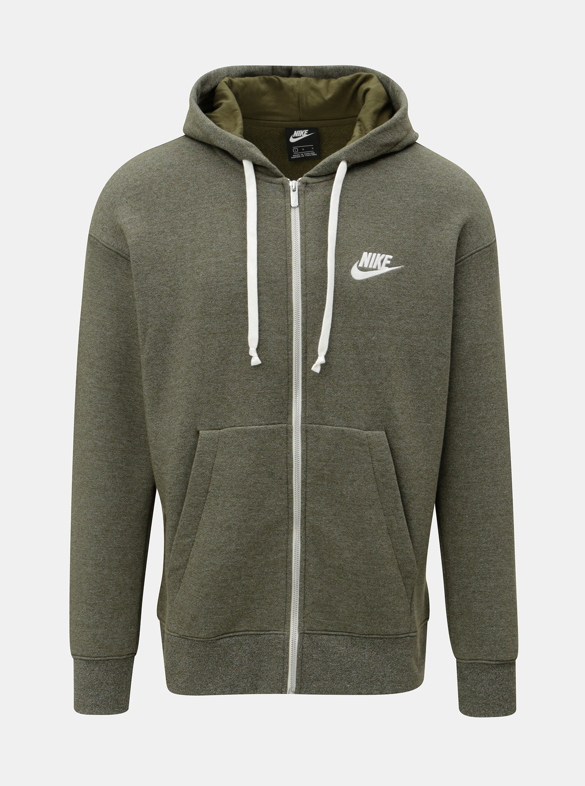 Khaki pánská žíhaná mikina Nike Heritage