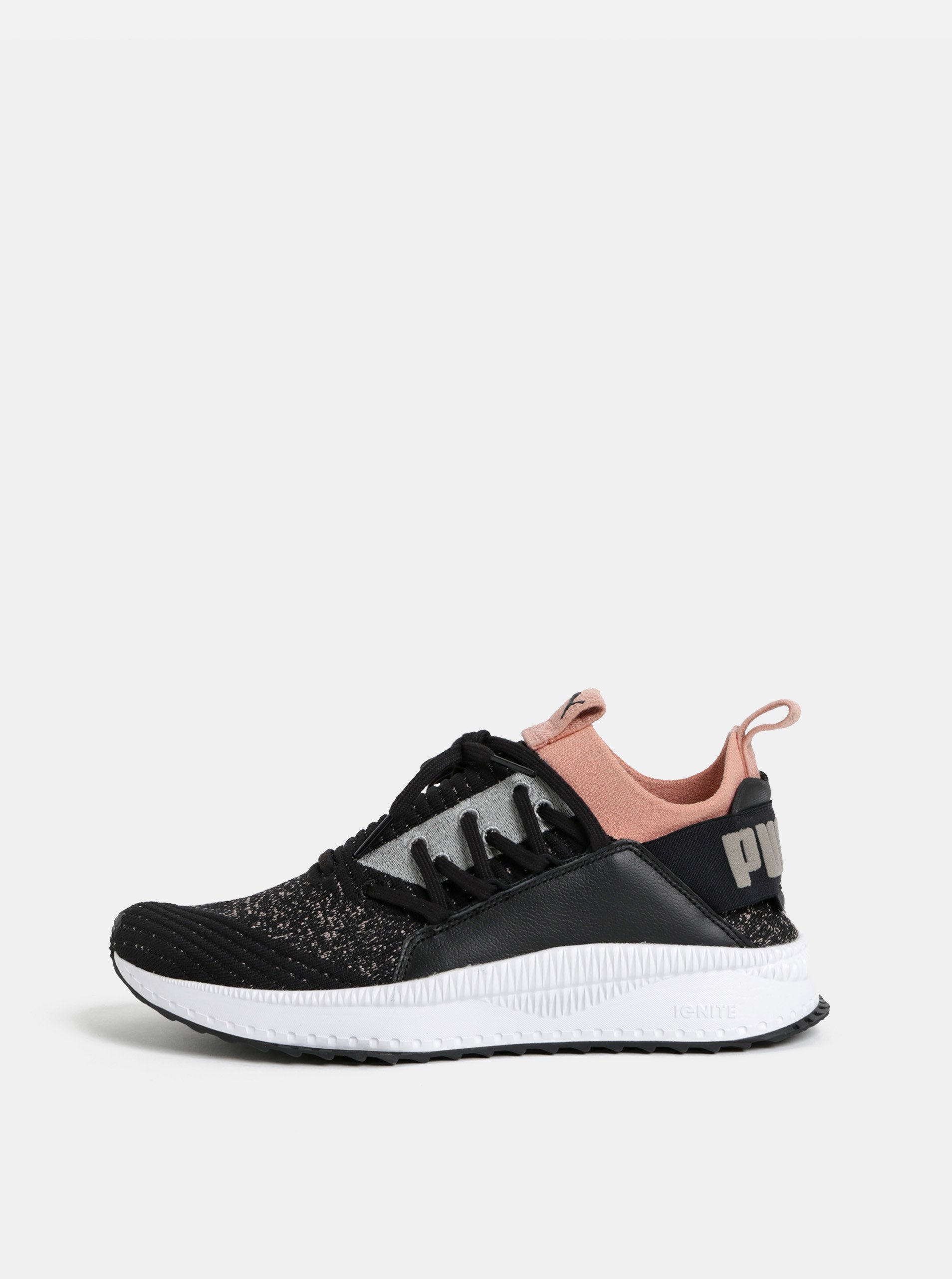 Růžovo-černé dámské sportovní tenisky Puma Tsugi Jun
