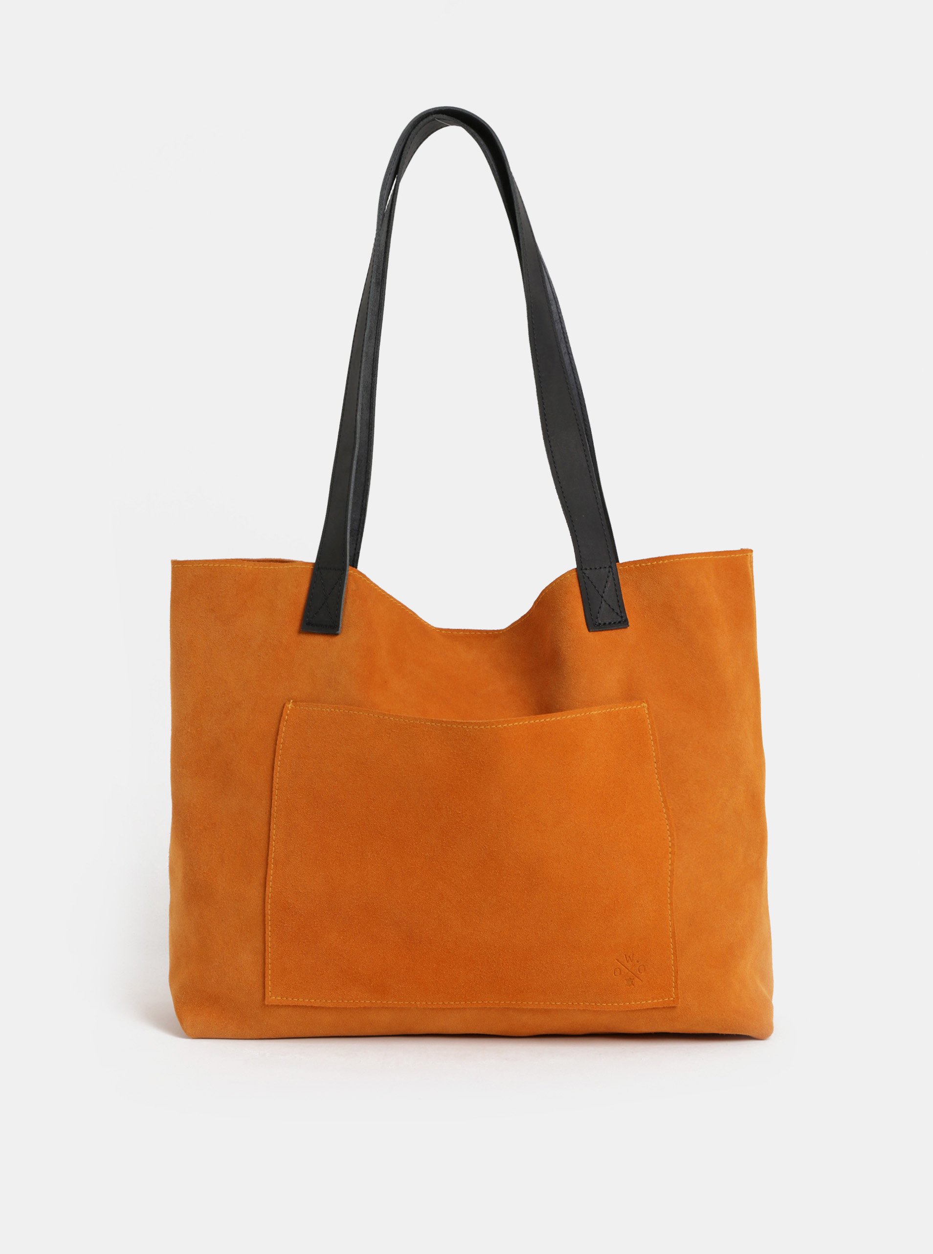 Oranžový semišový shopper WOOX