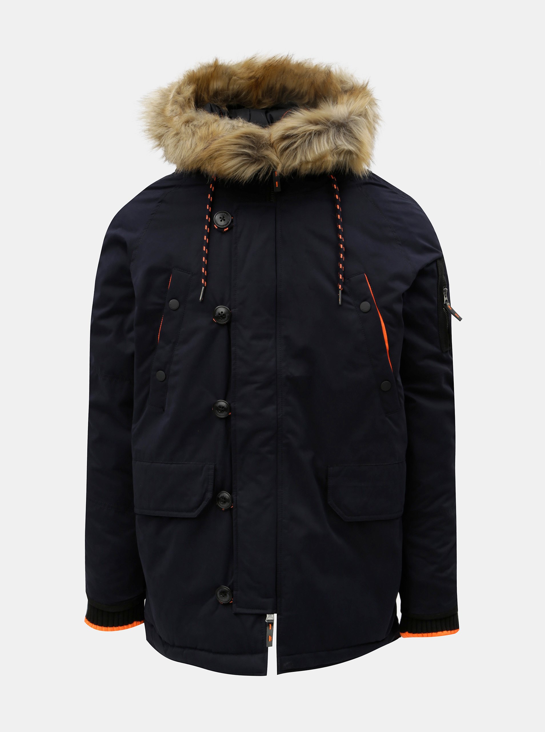 Tmavě modrá pánská zimní parka Superdry