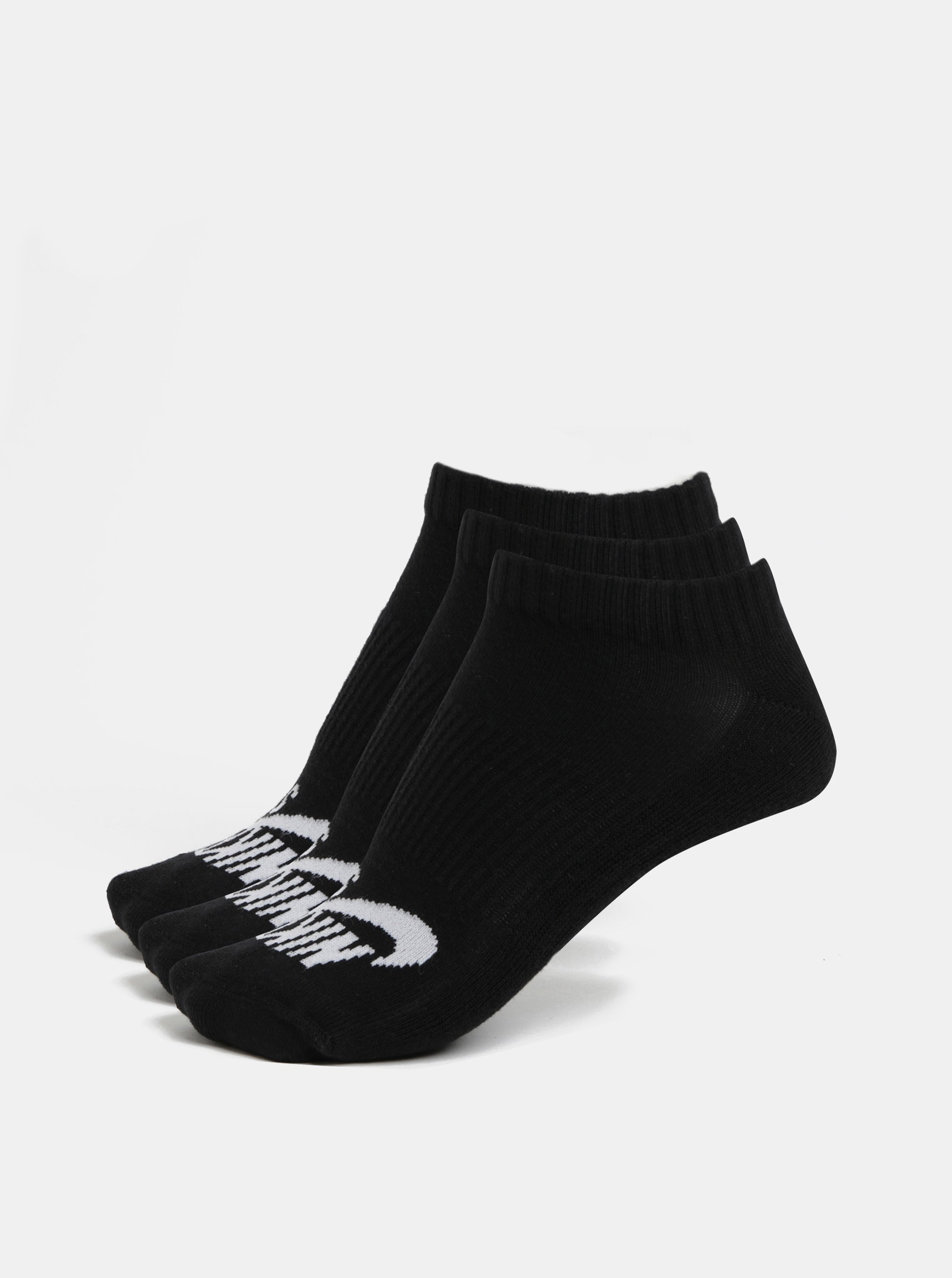 Sada tří párů unisex kotníkových ponožek v černé barvě Nike