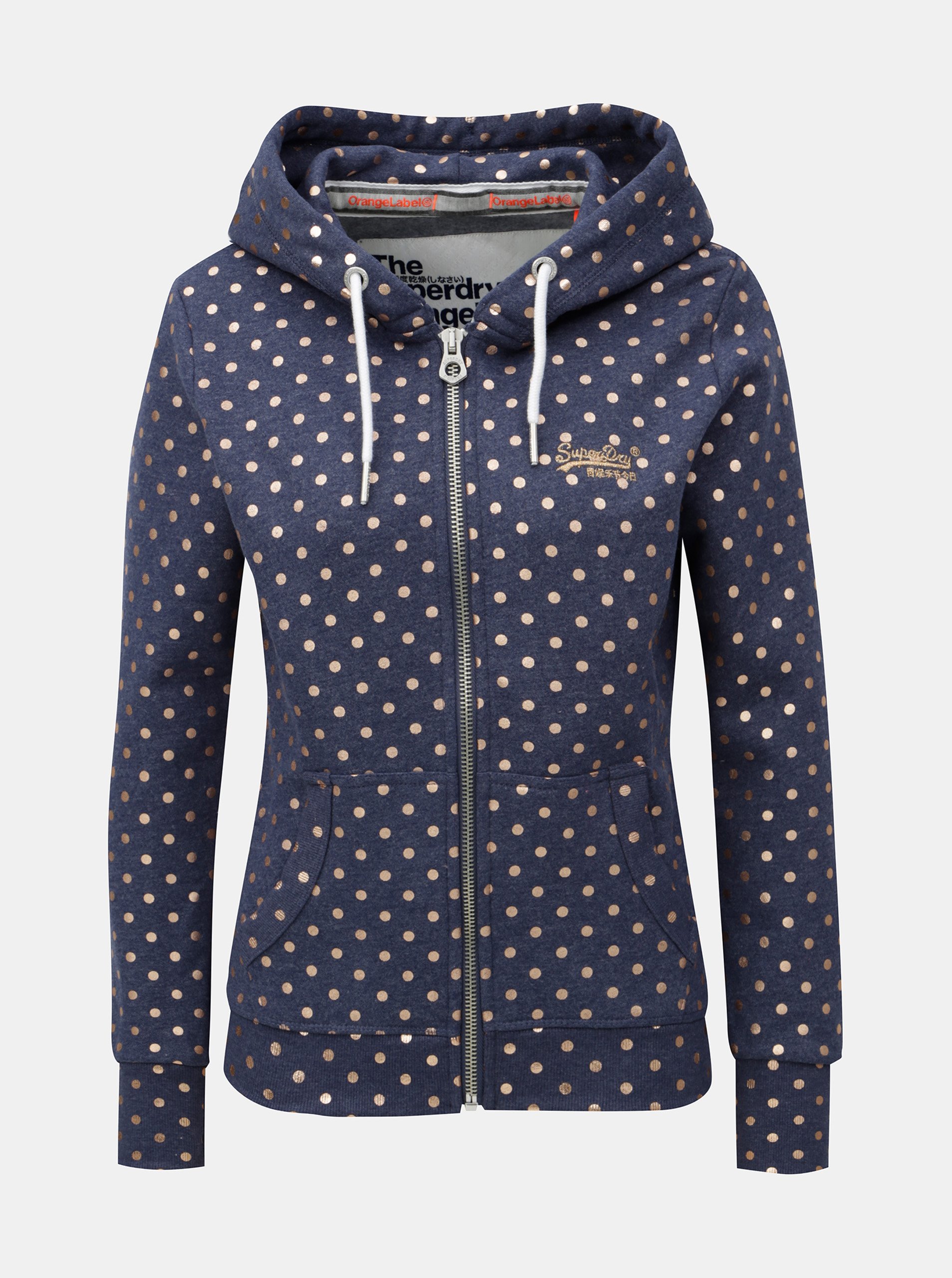 Modrá dámská mikina s kapucí Superdry