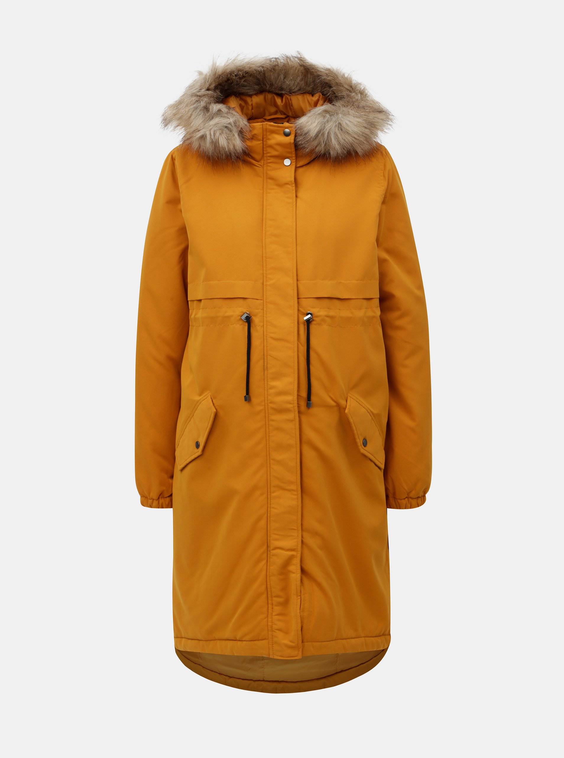 Oranžová těhotenská parka s kapucí Mama.licious Jessie