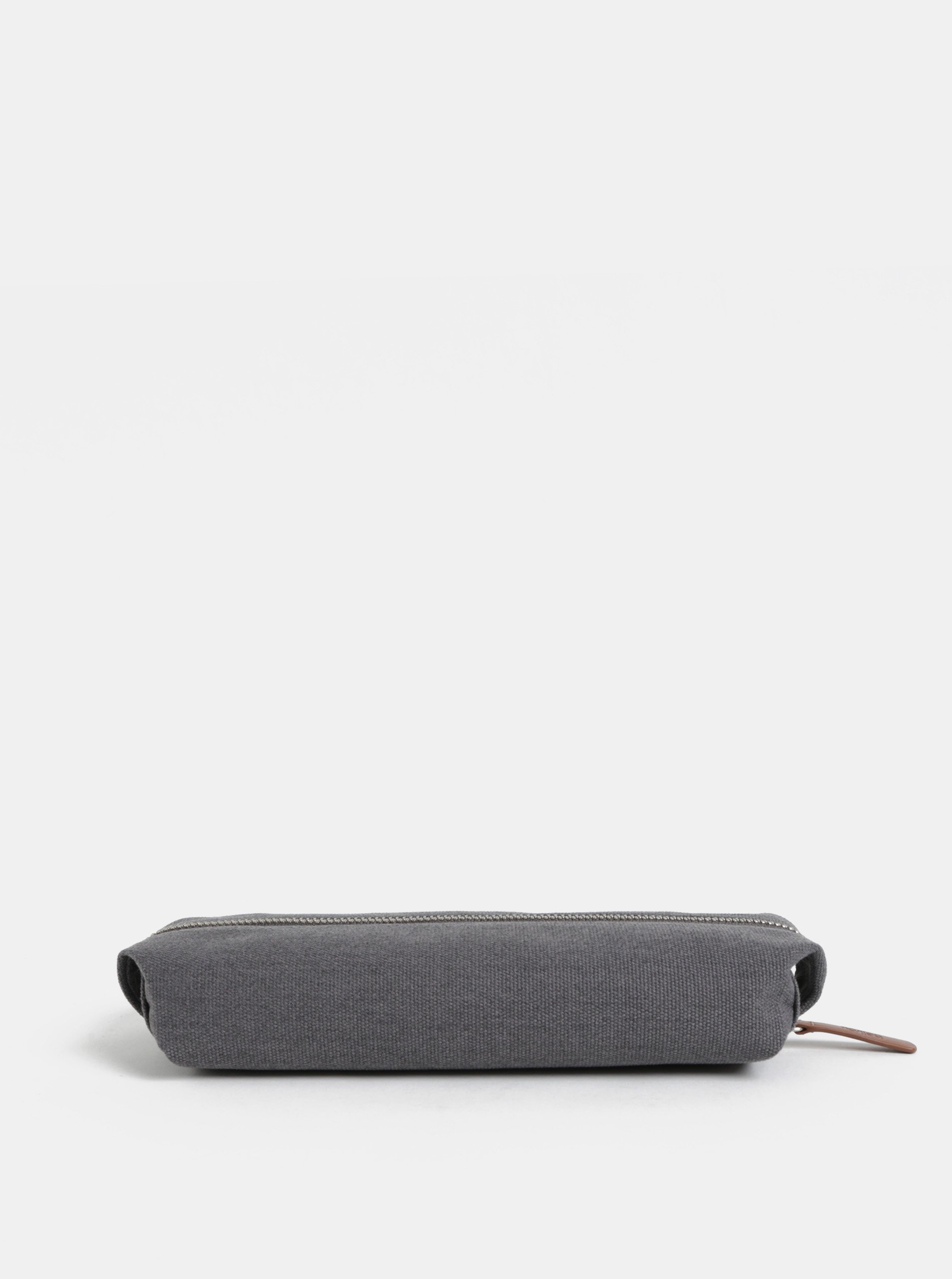 Šedý penál s koženými detaily Bellroy