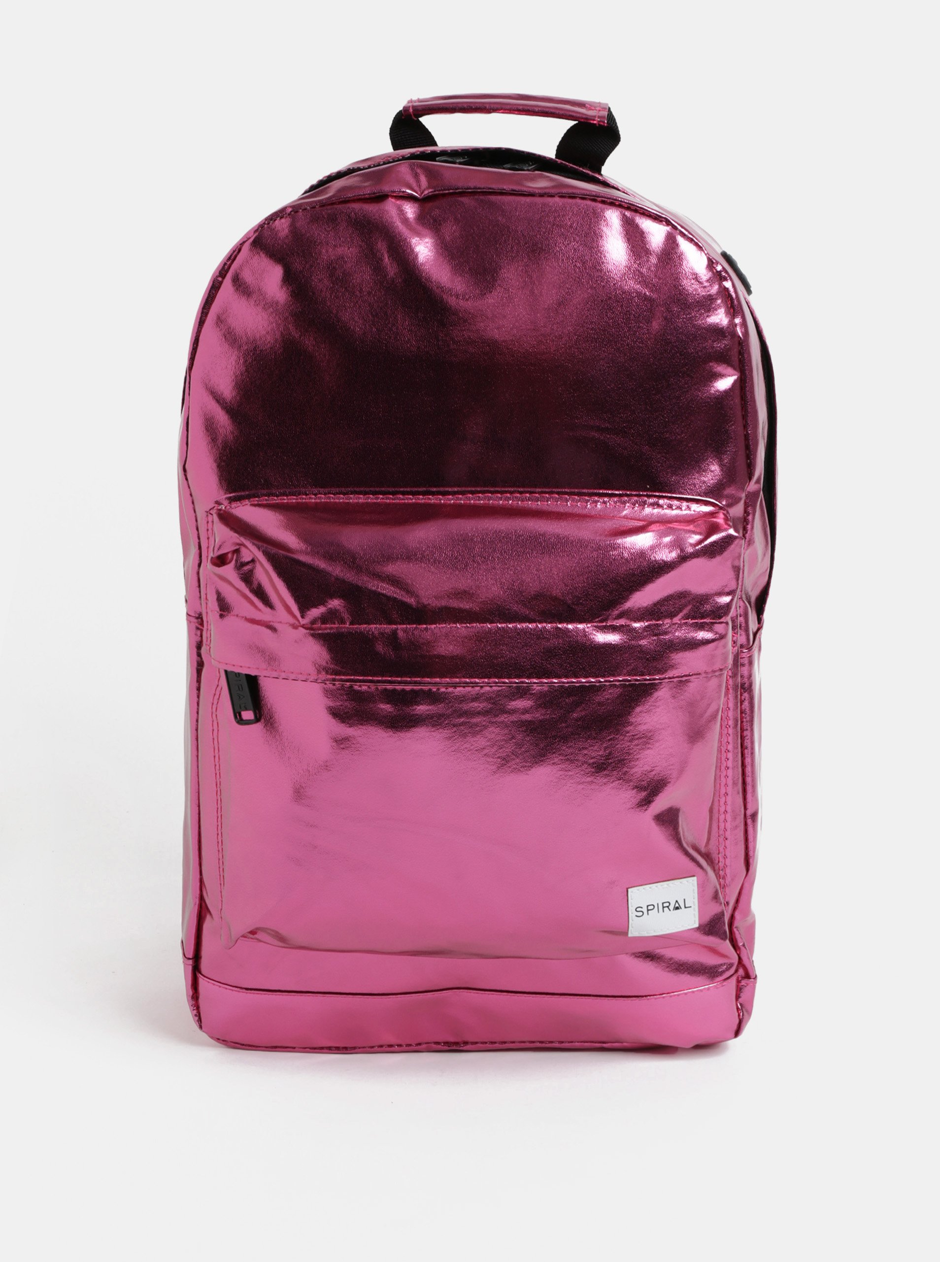 Tmavě růžový dámský lesklý batoh Spiral Platinum 18 l