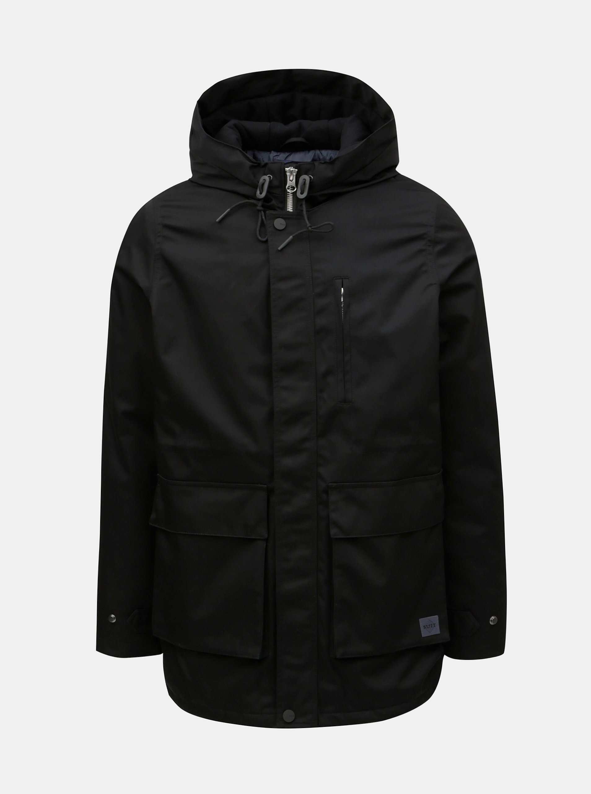 Černá zimní voděodolná parka SUIT