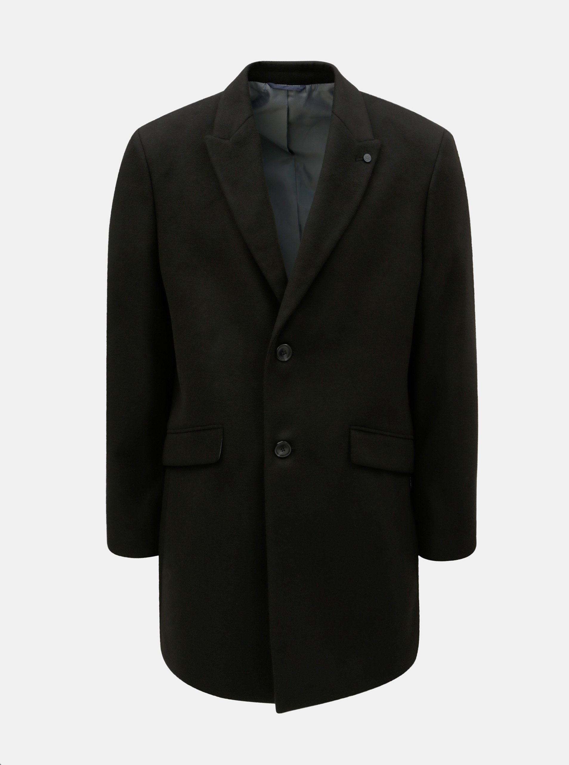 Černý pánský kabát Burton Menswear London