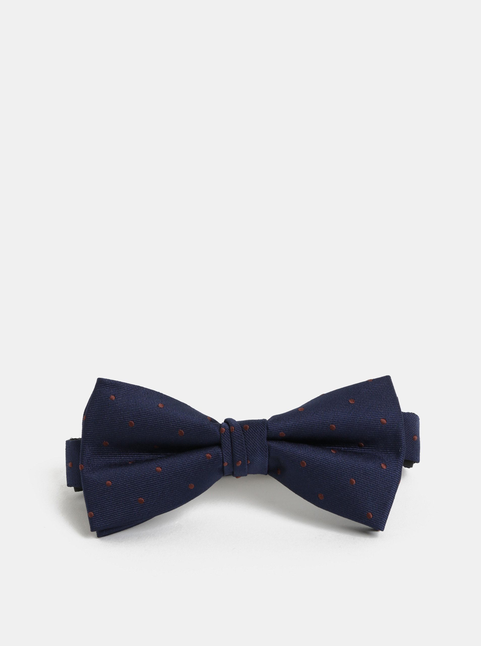 Tmavě modrý puntíkovaný nastavitelný motýlek Jack & Jones Johan
