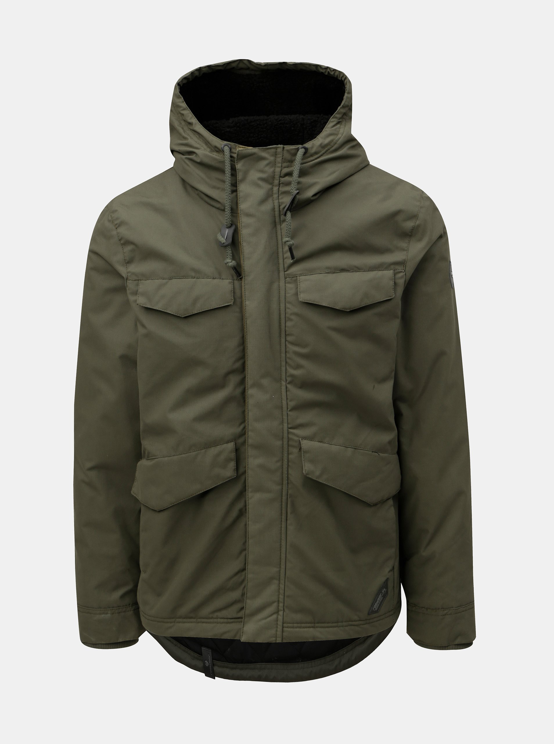 Zelená pánská zimní bunda s kapucí Ragwear