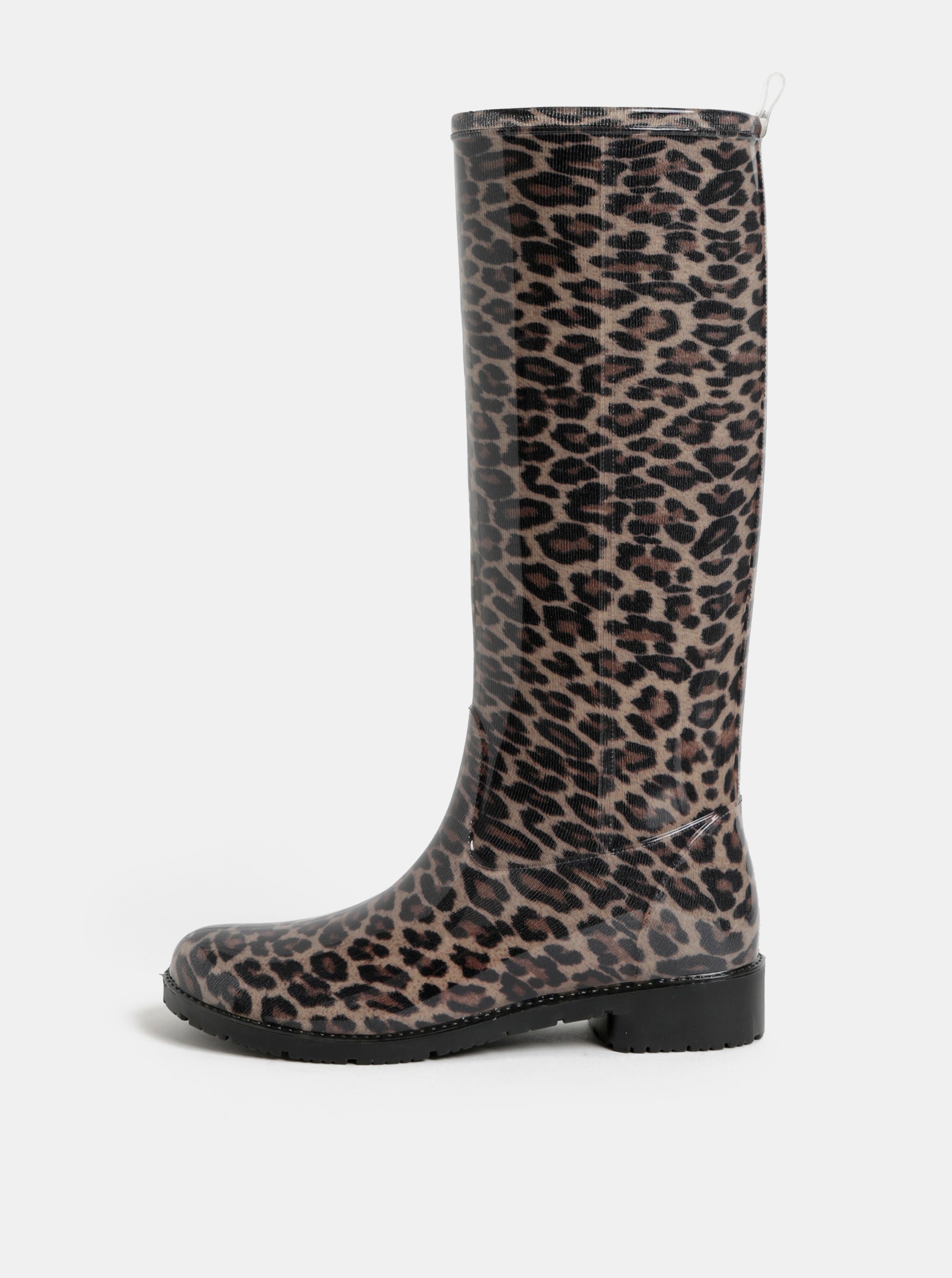 Hnědé holínky s leopardím vzorem OJJU