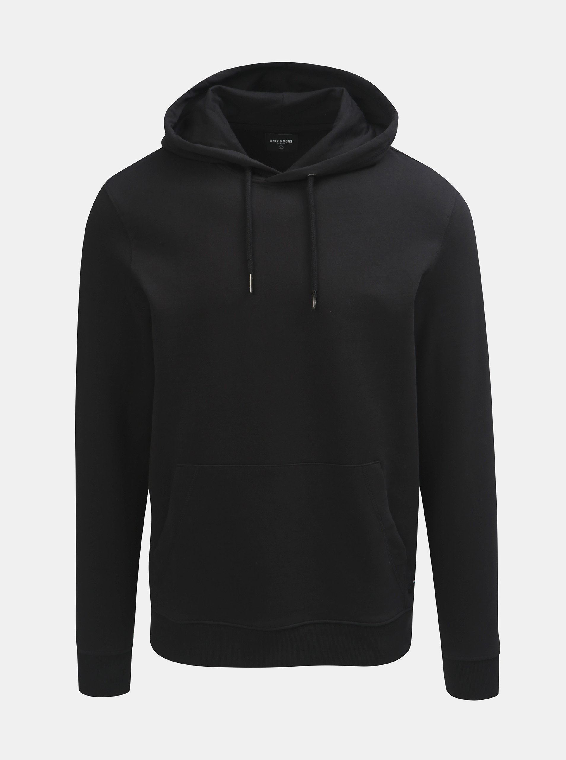 Černá mikina s kapucí ONLY & SONS Basic