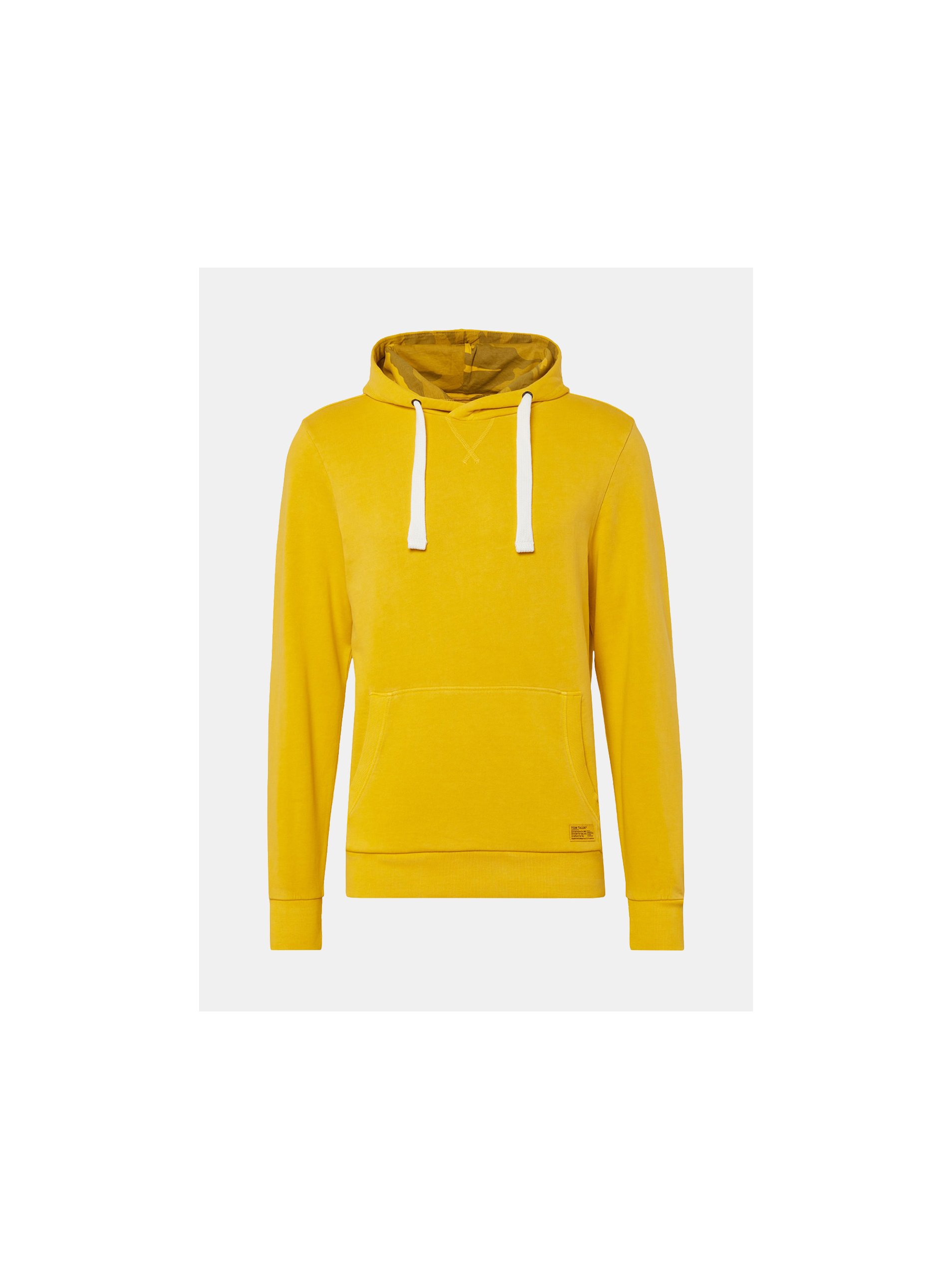 Žlutá pánská basic mikina s kapucí Tom Tailor