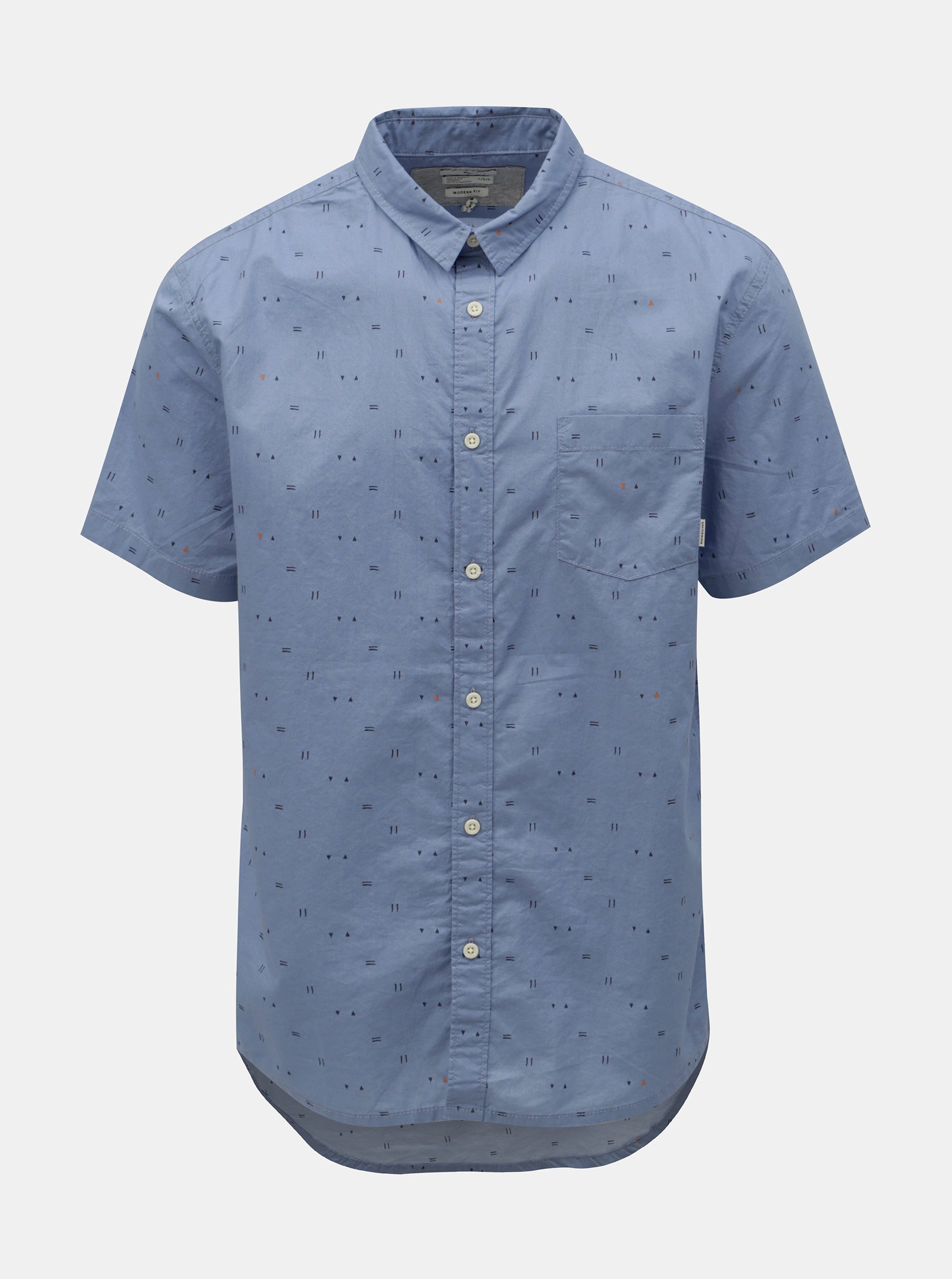 Světle modrá modern fit košile s drobným vzorem Quiksilver