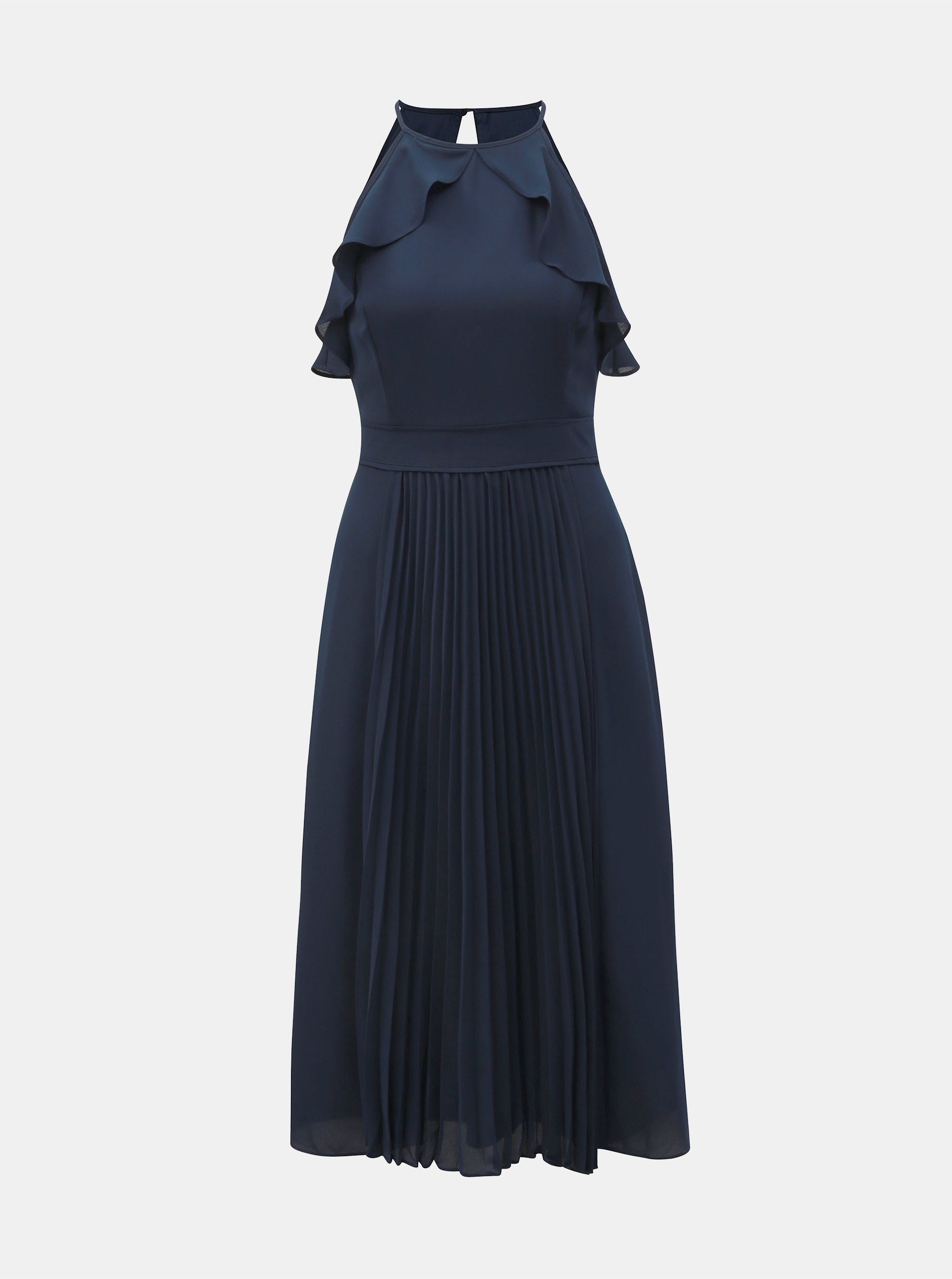 Tmavě modré plisované šaty Dorothy Perkins