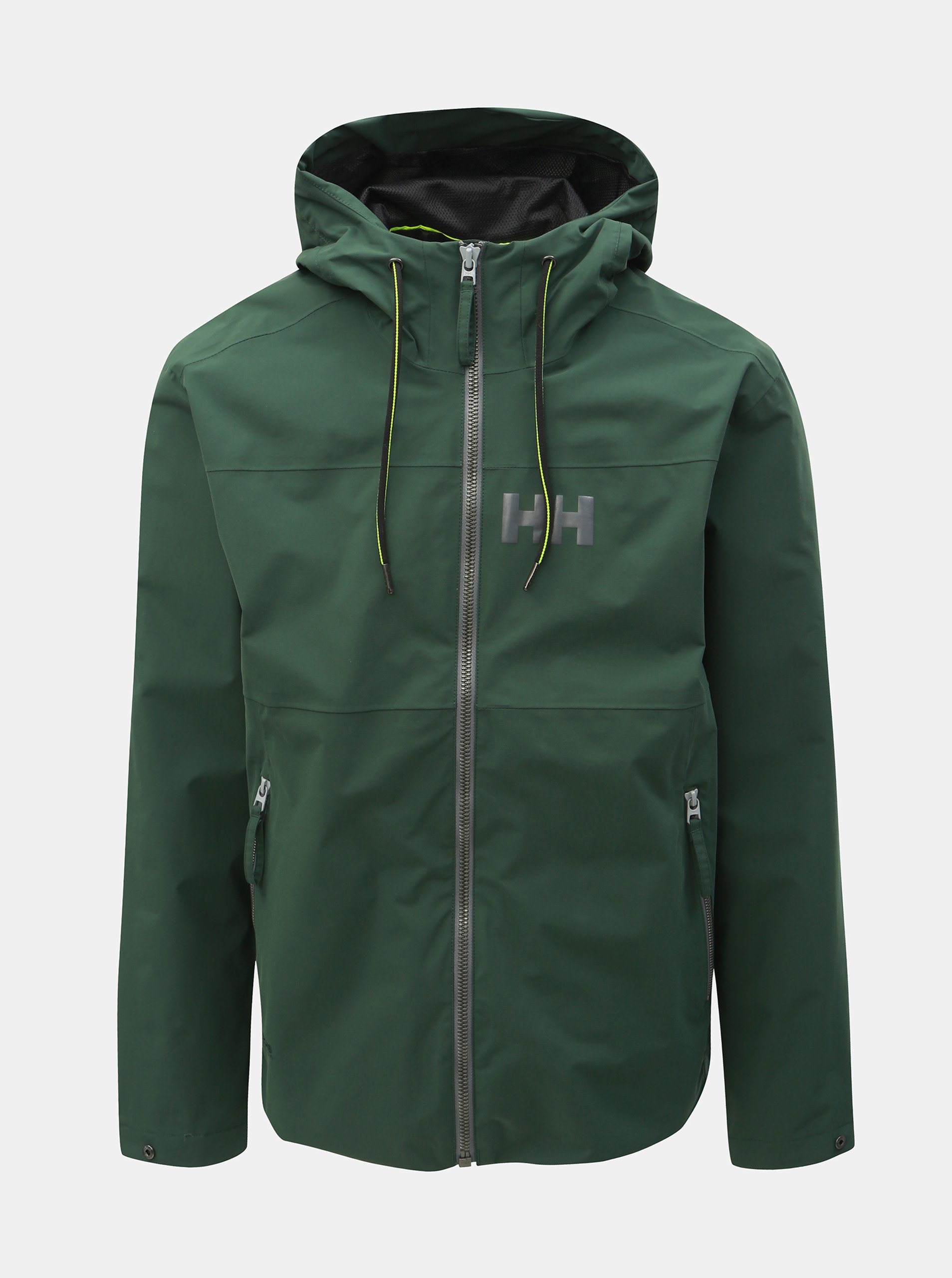 Tmavě zelená pánská nepromokavá lehká bunda HELLY HANSEN