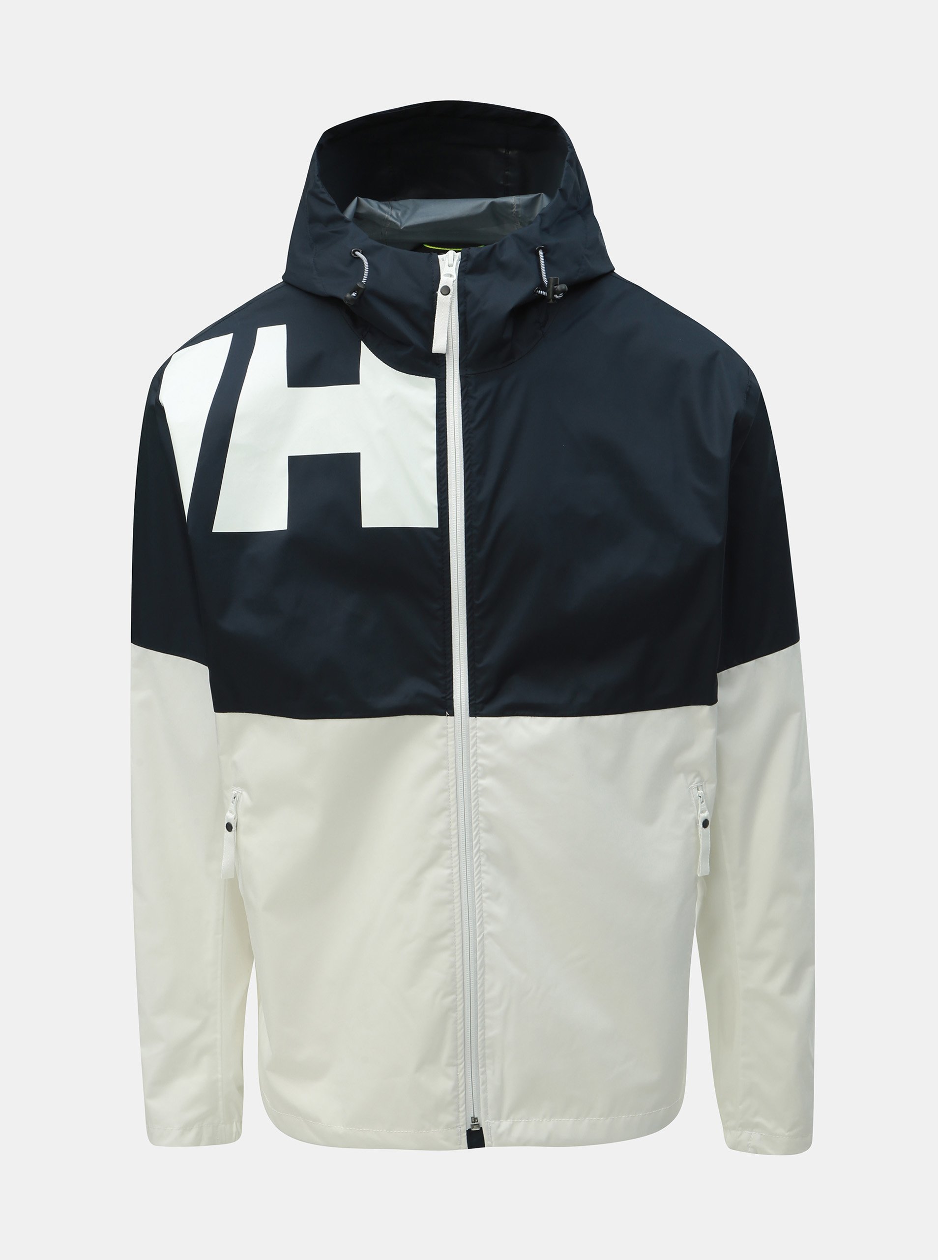 Fotografie Modro-bílá pánská nepromokavá lehká bunda HELLY HANSEN