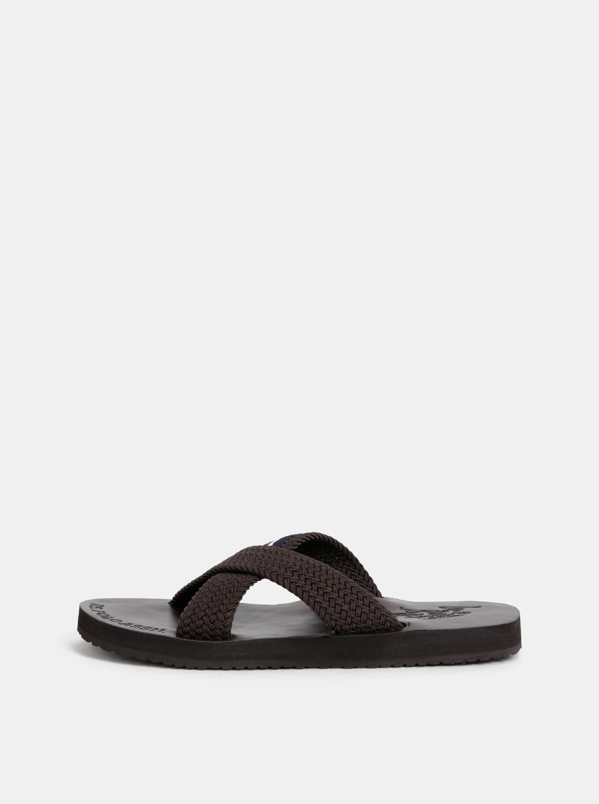 Tmavě hnědé pánské pantofle U.S. Polo Assn.