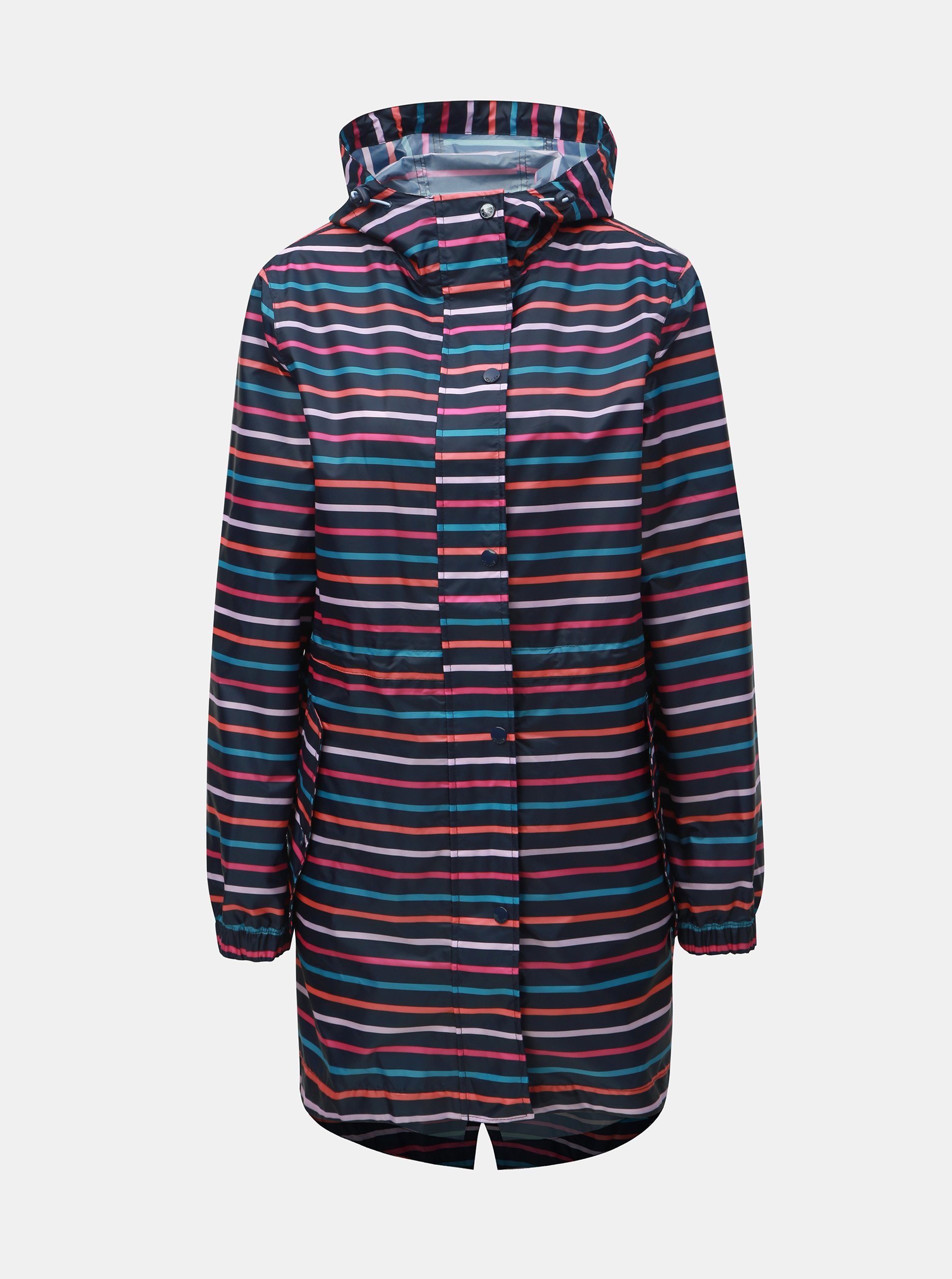 Fotografie Tmavě modrá pruhovaná nepromokavá lehká parka Tom Joule Golightly
