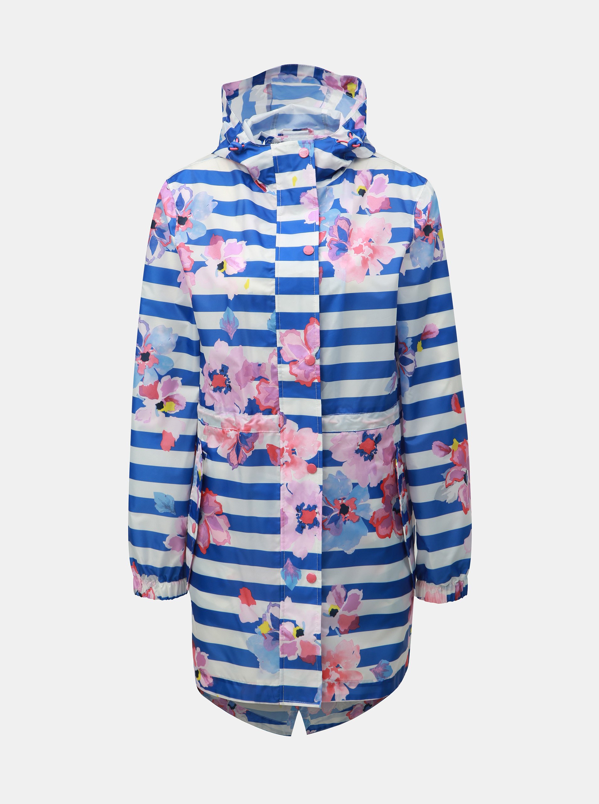 Fotografie Bilo-modrá vzorovaná nepromokavá lehká parka Tom Joule Golightly