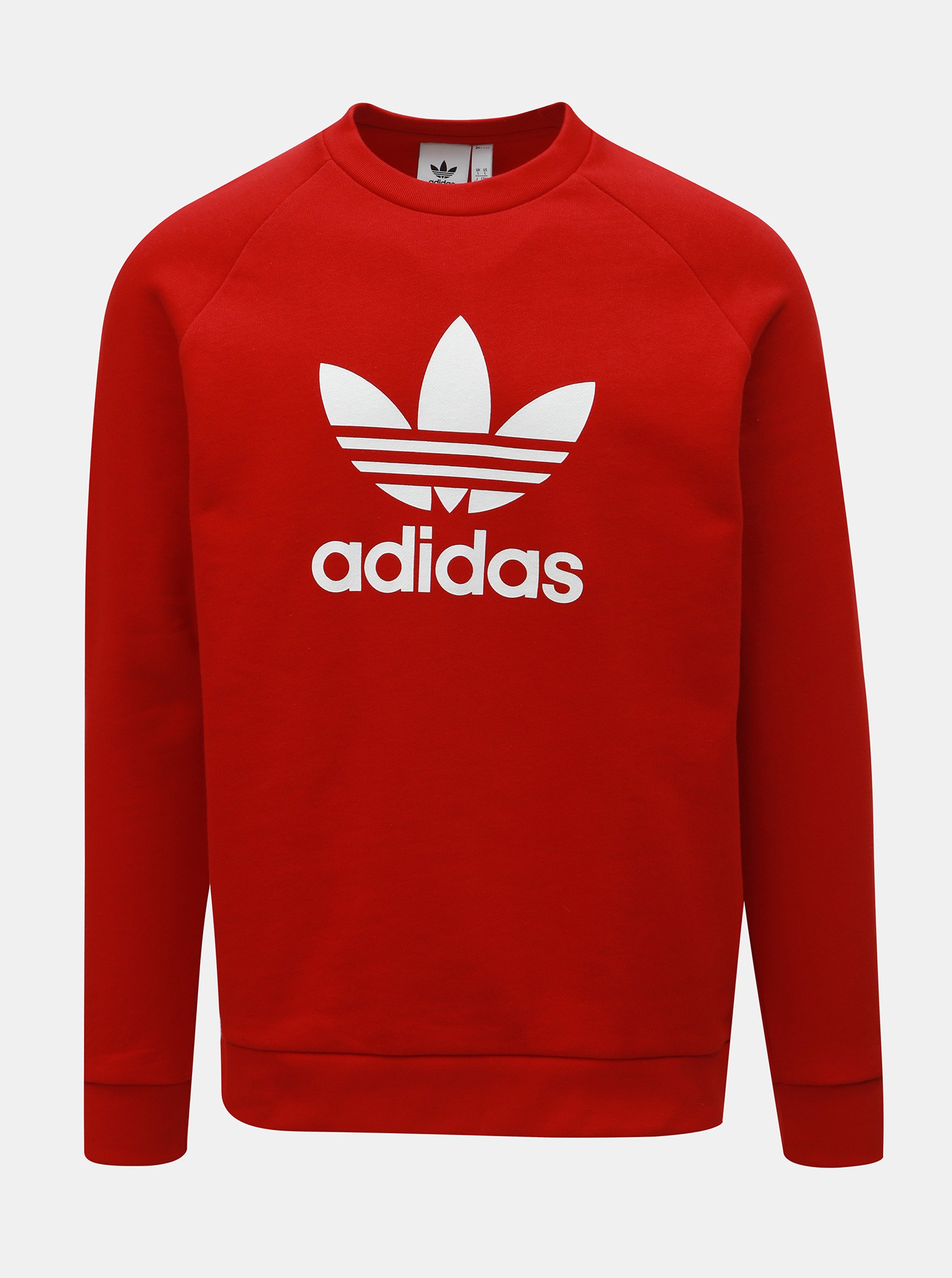 Červená pánská mikina s potiskem adidas Originals Trefoil adidas Originals