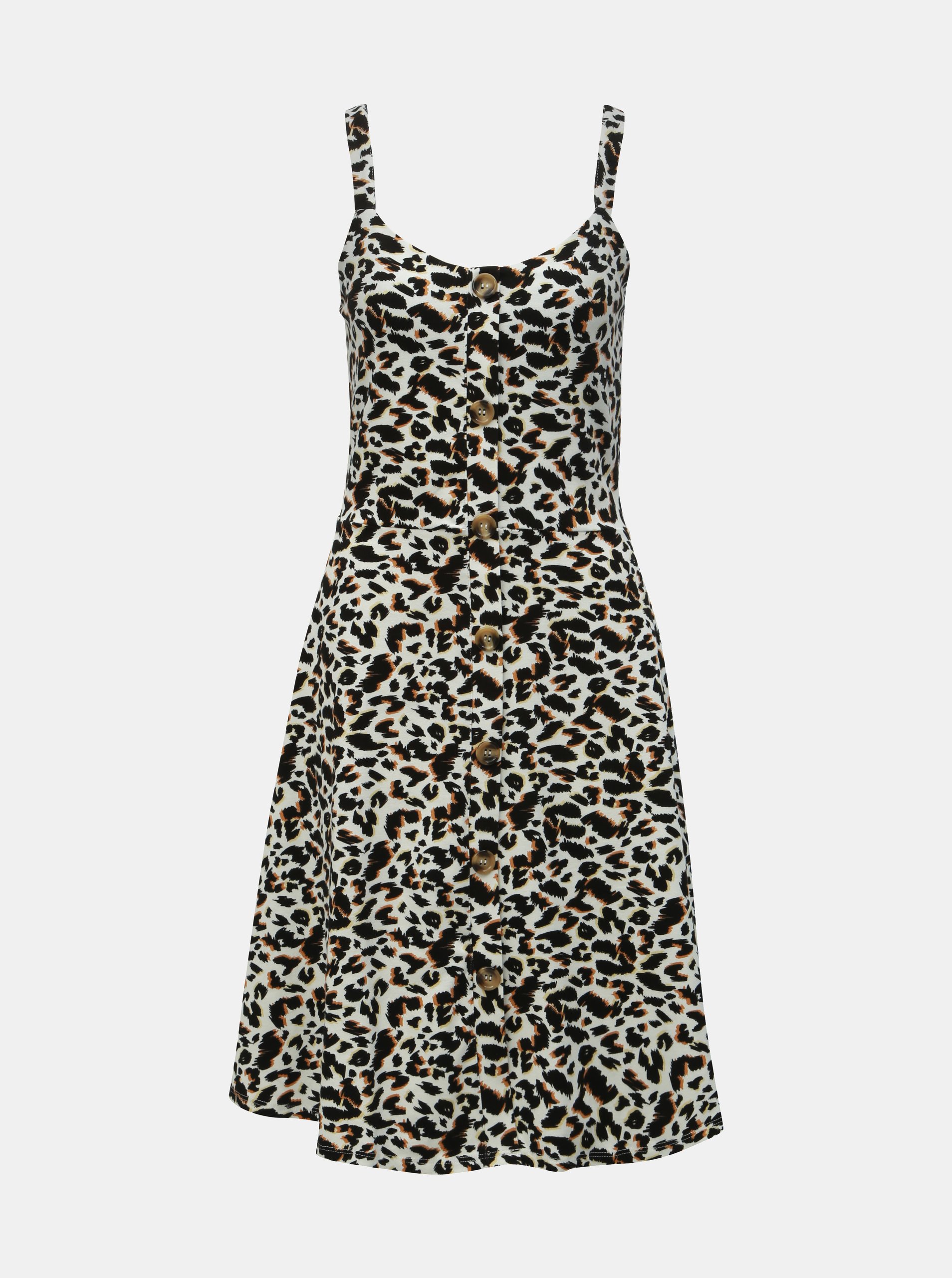 Černo-bílé šaty s leopardím vzorem Dorothy Perkins Tall