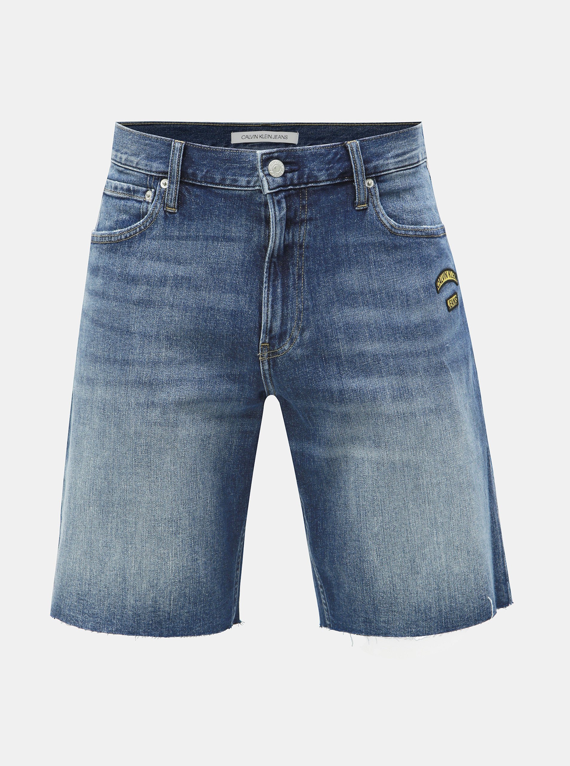 Modré pánské slim fit džínové kraťasy Calvin Klein Jeans