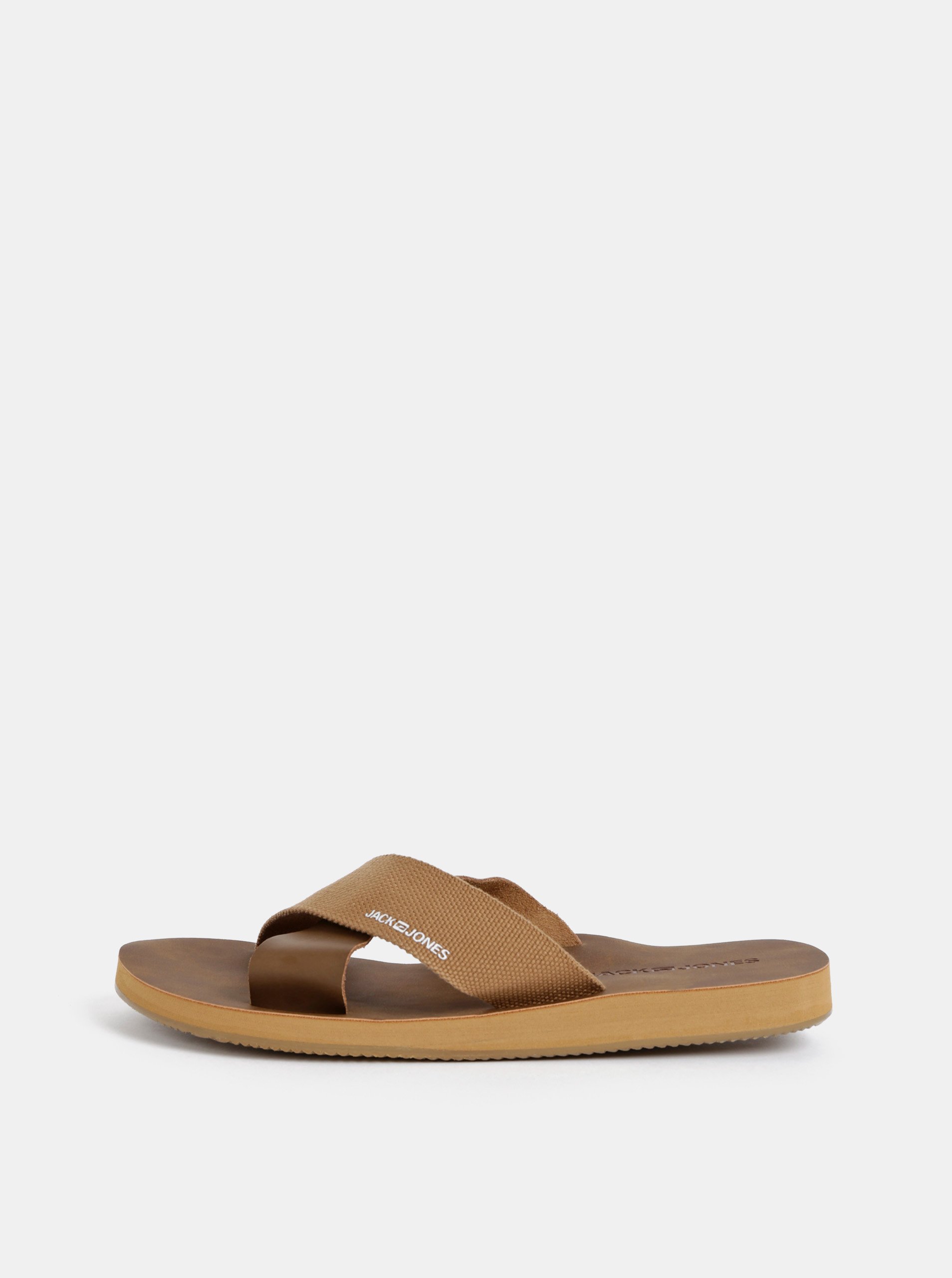 Hnědé pánské pantofle Jack & Jones Nova