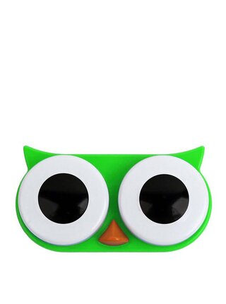 Zelené puzdro na kontaktné šošovky Kikkerland Owl