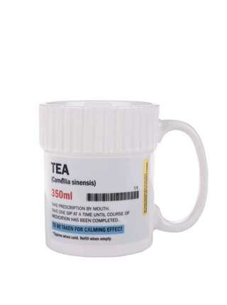 Biely hrnček na predpis Gift Republic Tea