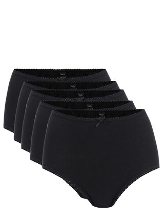 Sada pěti černých kalhotek M&Co