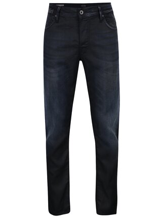 Blugi bleumarin cu aspect decolorat Jack & Jones Tim