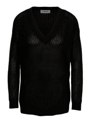 Černý průsvitný svetr VERO MODA AWARE Castiel