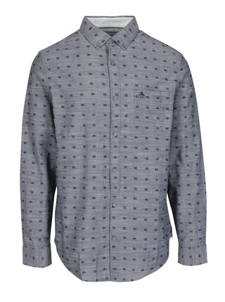 Šedá vzorovaná košile s náprsní kapsou Original Penguin Cassette
