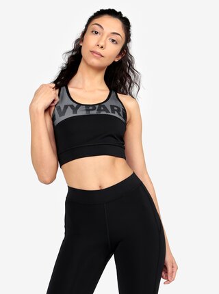 Černá sportovní podprsenka se síťovanými detaily Ivy Park
