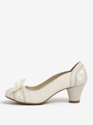 Pantofi alb prafuit cu model si funda - Ruby Shoo Hayley